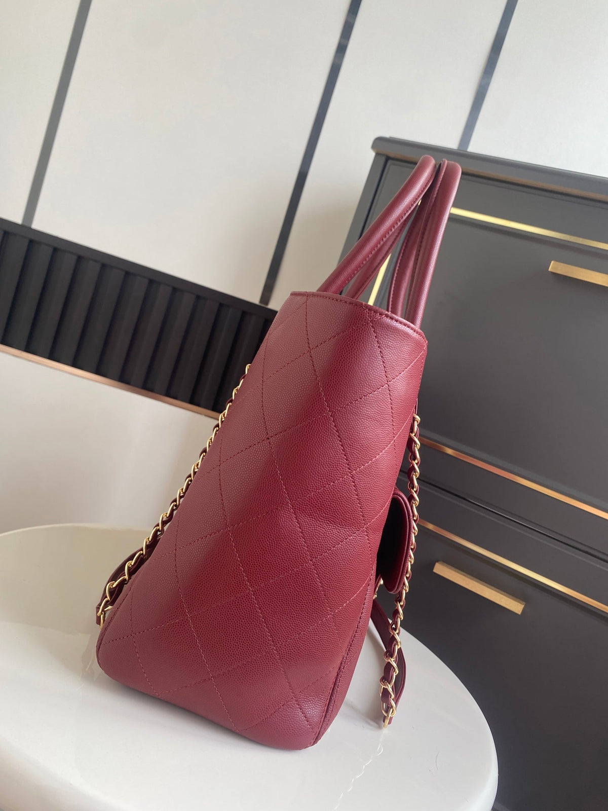 Chanel 26s Quilted Chanel 26s Quilted Large Shopping Tote 39 In Black Caviar Calfskin Gold Hardware