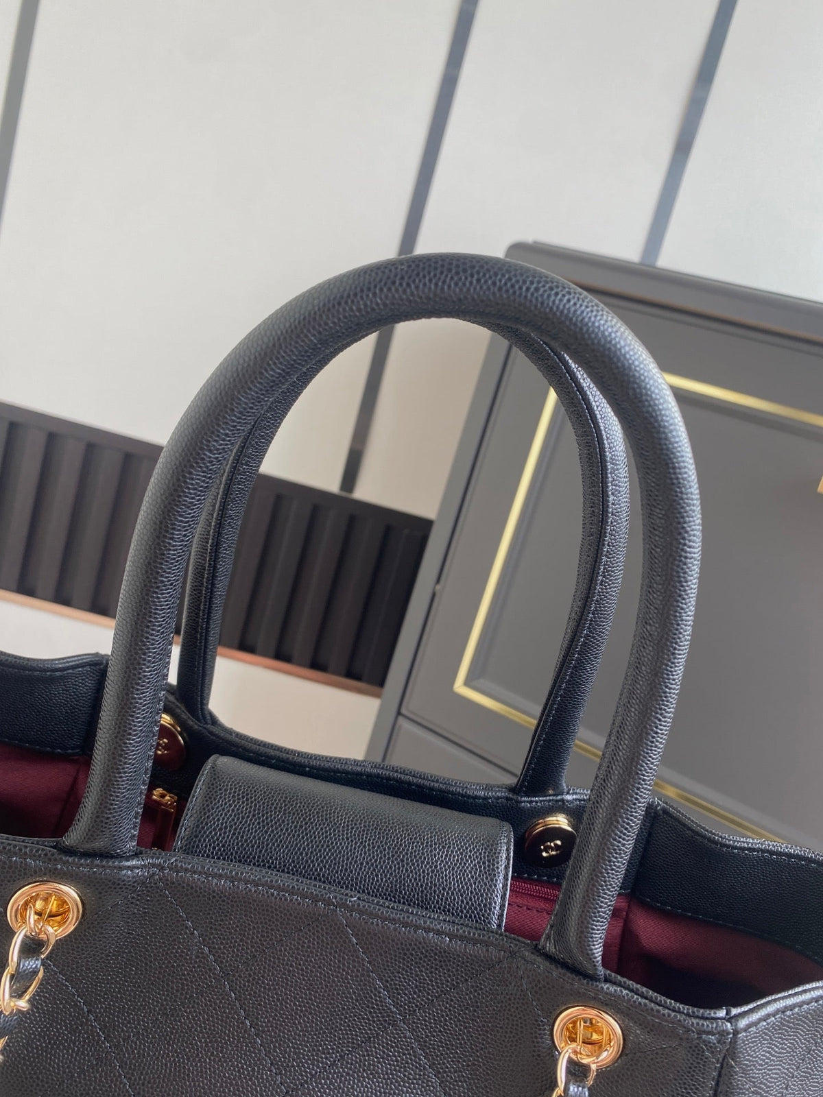 Chanel 26s Quilted Chanel 26s Quilted Large Shopping Tote 39 In navy Caviar Calfskin Gold Hardware
