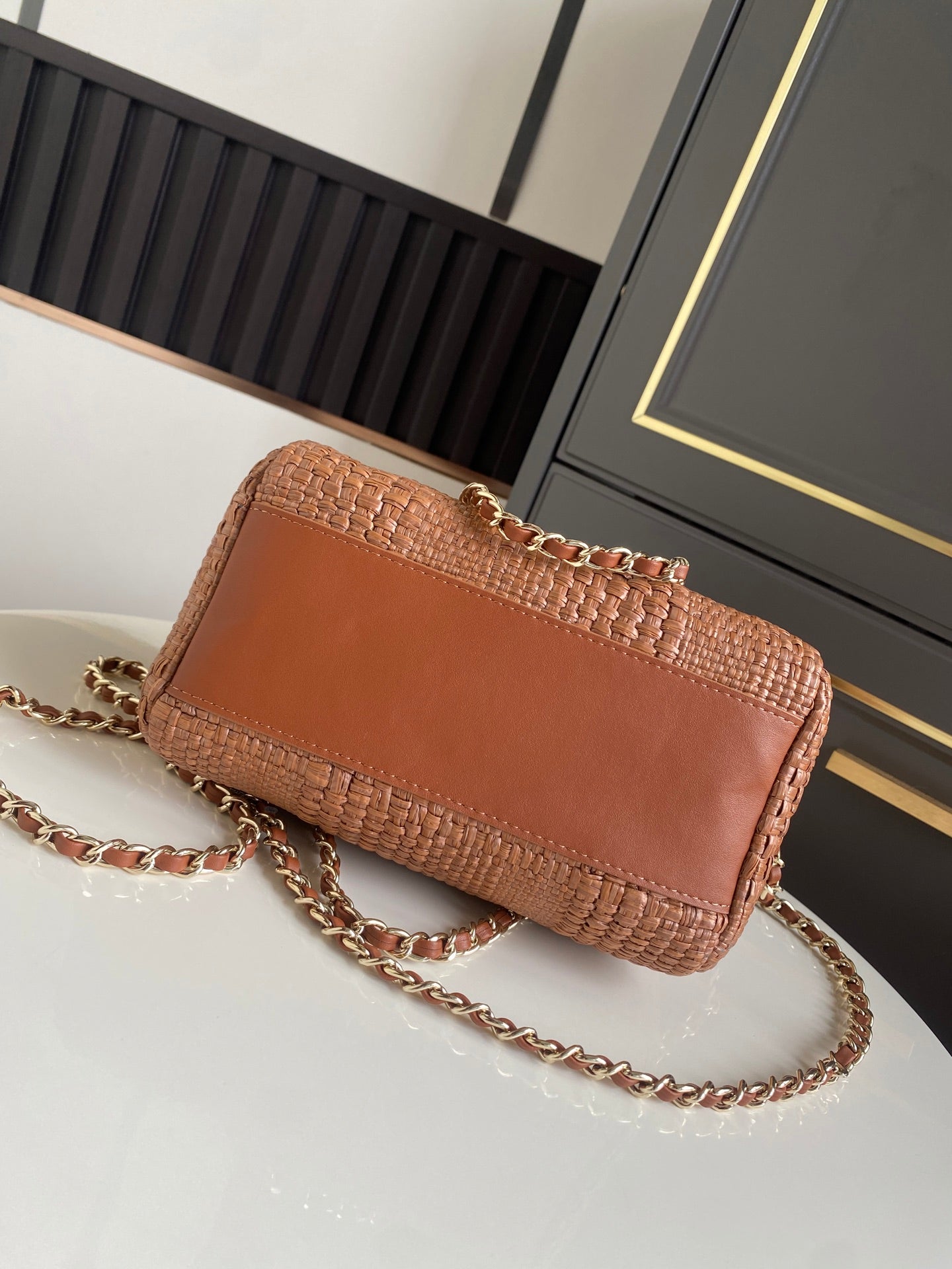 CC 26P AS4474 Mini Bowling Bag 18.5cm Brown Woven