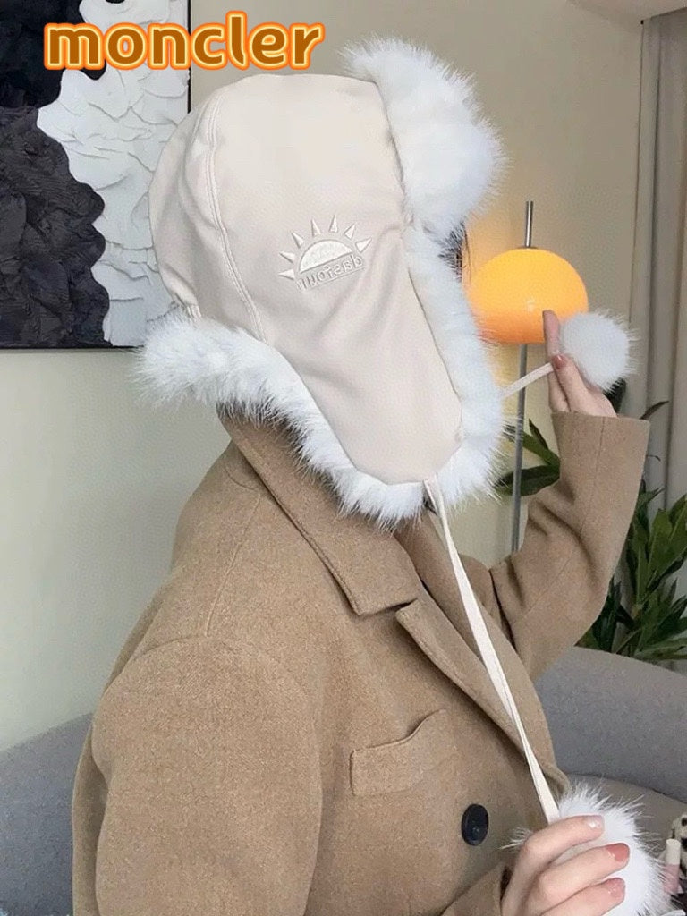 MC 26s Winter Bomber Trapper Hat Beige Fur 499299