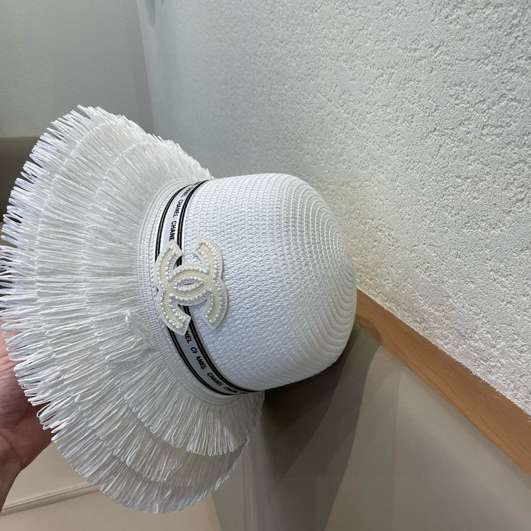 CC Logo Raffia Hat 205628