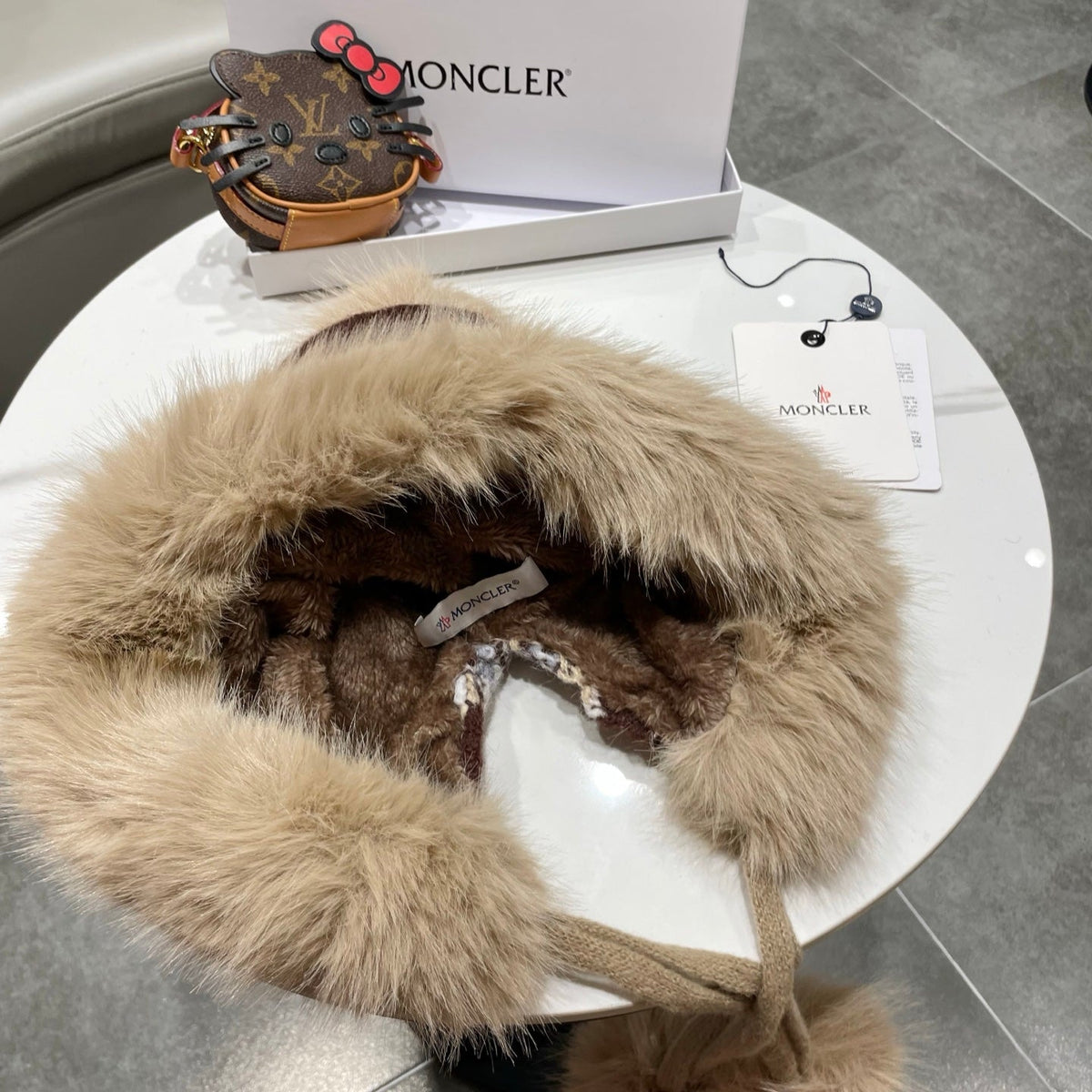 MC 26s Winter Pattern Bomber Trapper Hat Brown Fur 497874