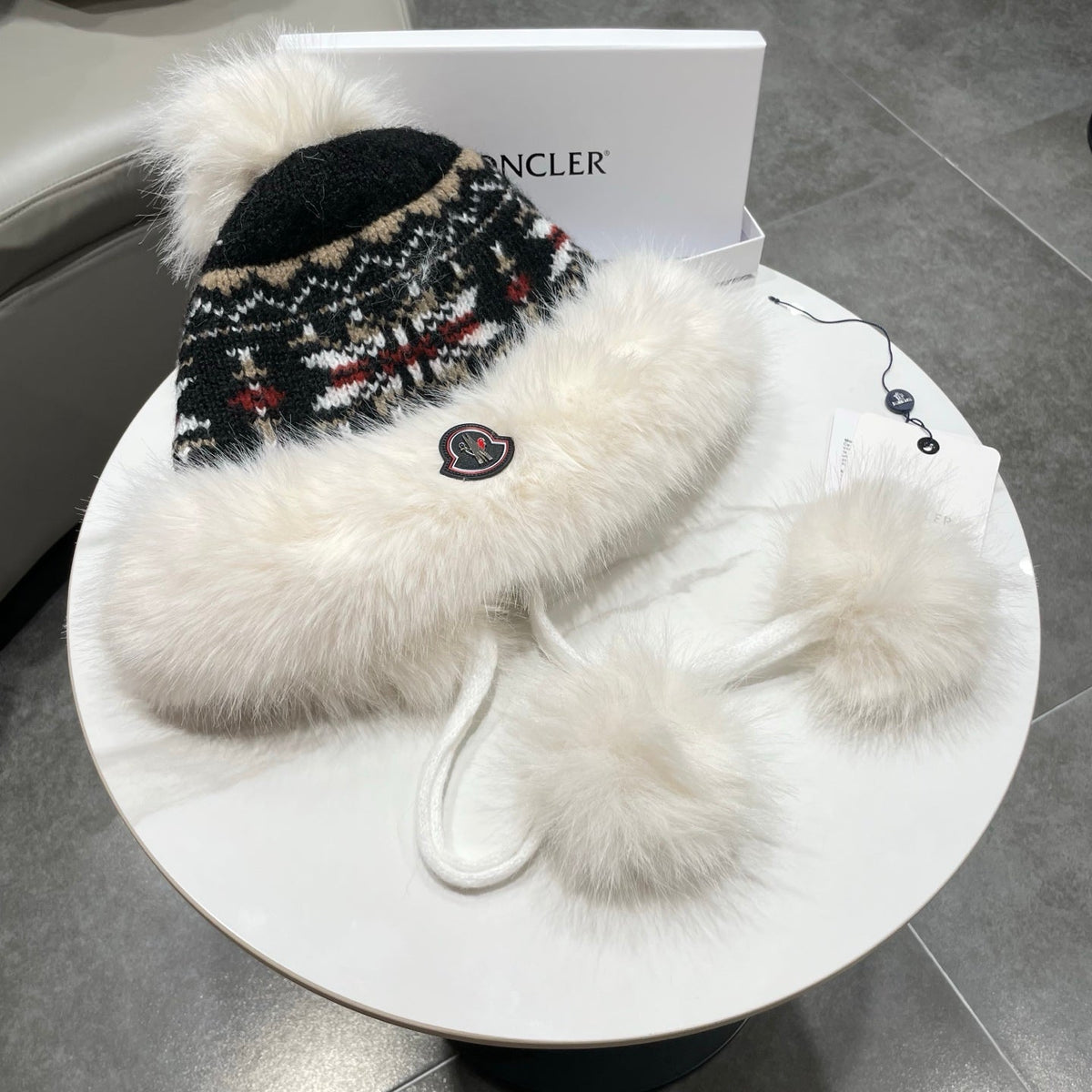 MC 26s Winter Pattern Bomber Trapper Hat Multicolor Fur 497876