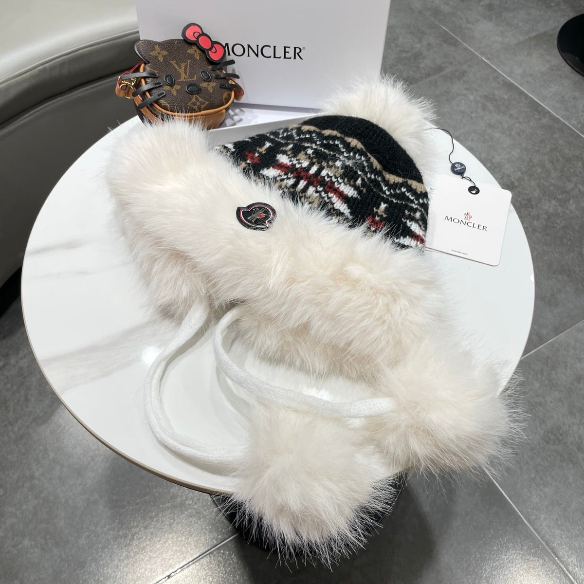 MC 26s Winter Pattern Bomber Trapper Hat Multicolor Fur 497876
