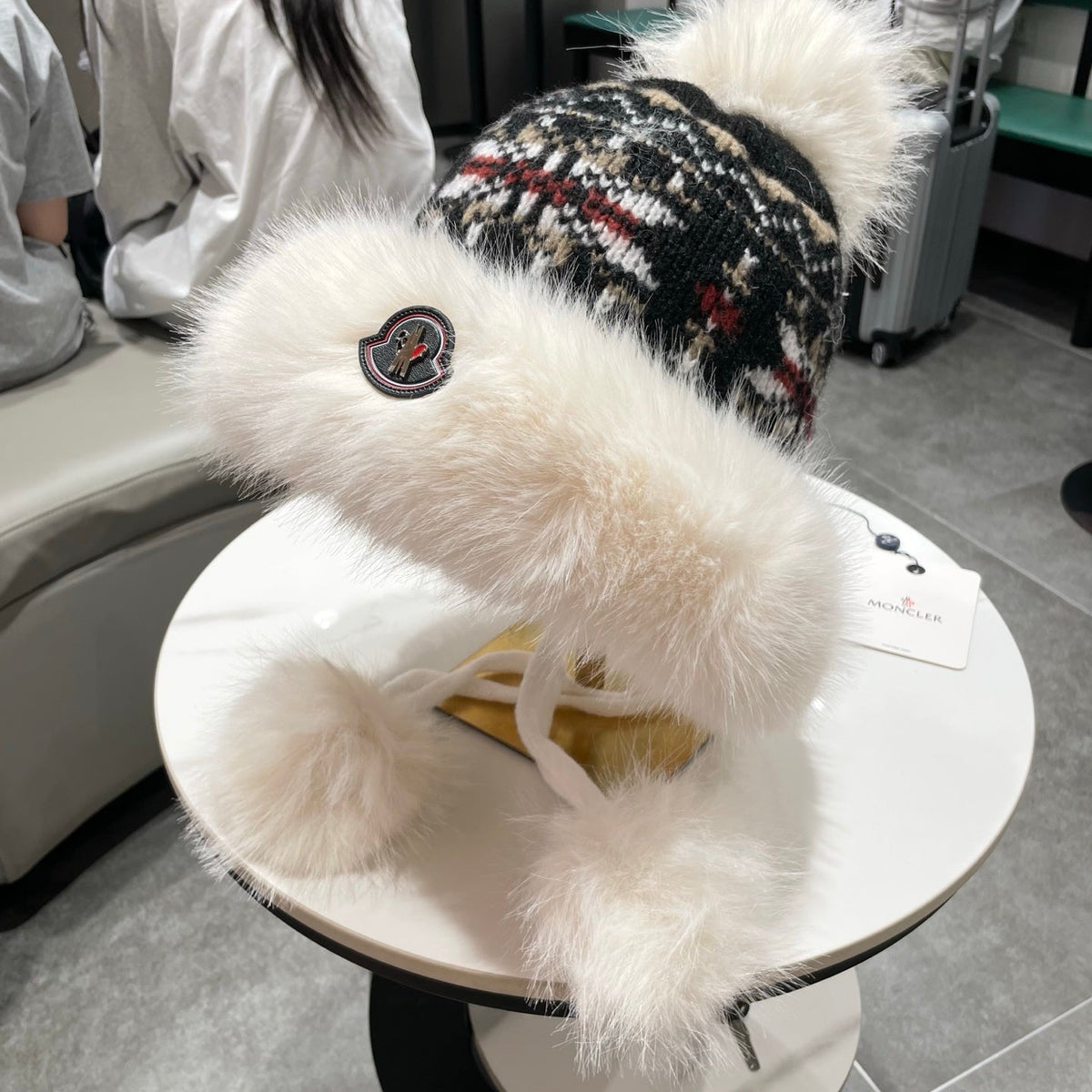 MC 26s Winter Pattern Bomber Trapper Hat Multicolor Fur 497876