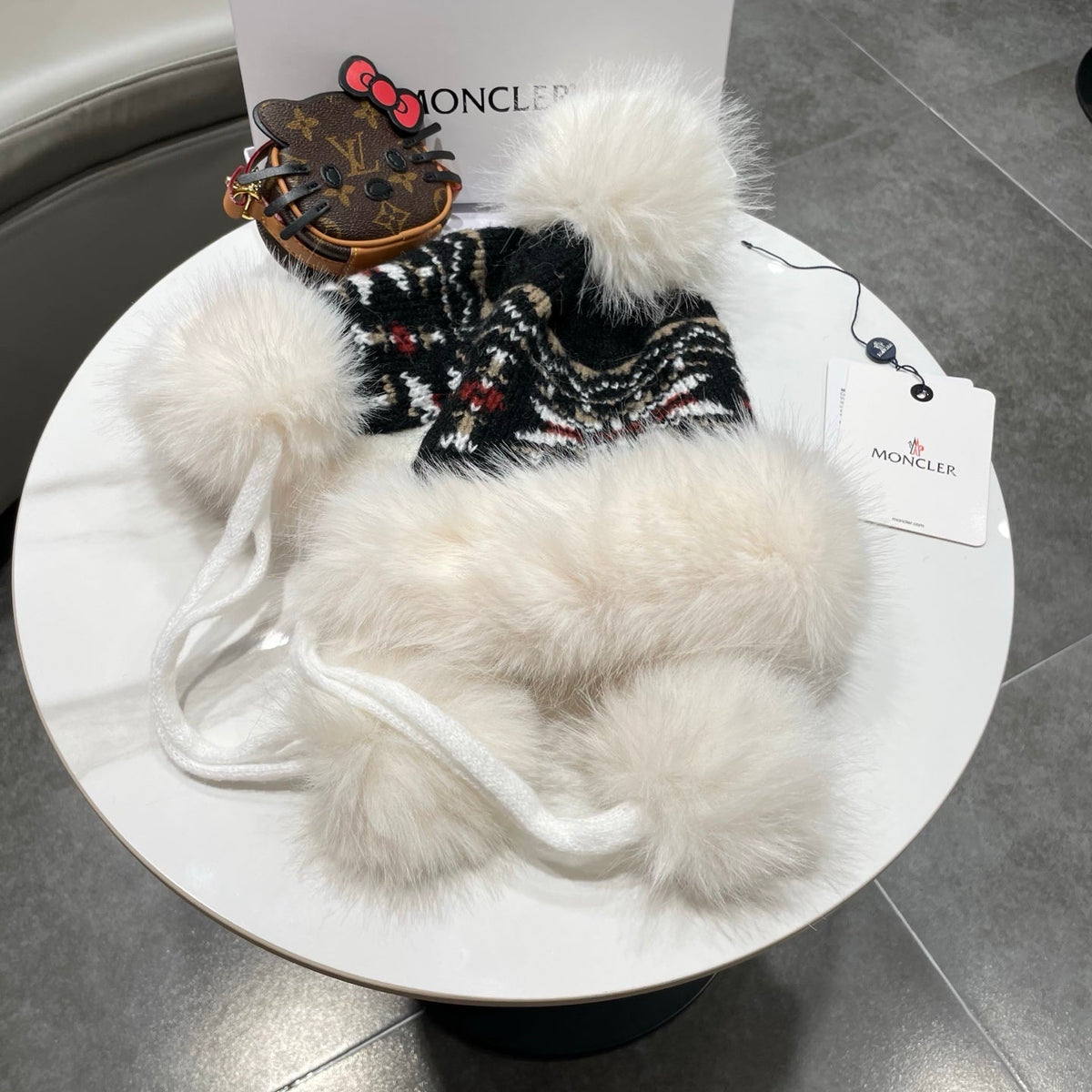MC 26s Winter Pattern Bomber Trapper Hat Multicolor Fur 497876