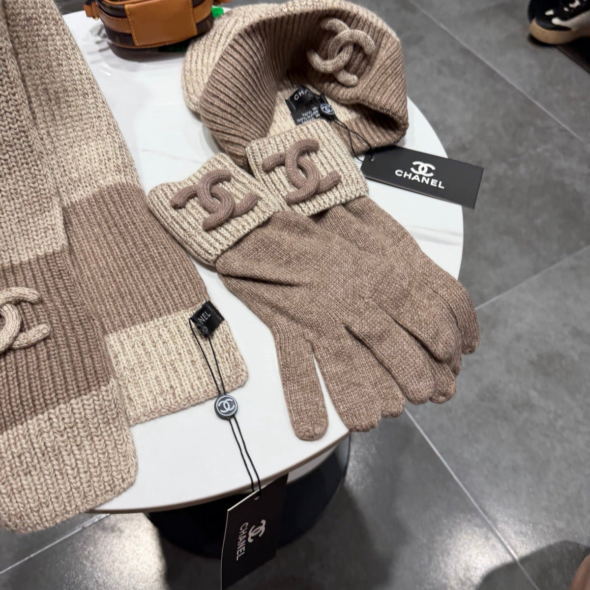CC 26s Winter Knit Set Beige Brown Wool 499456
