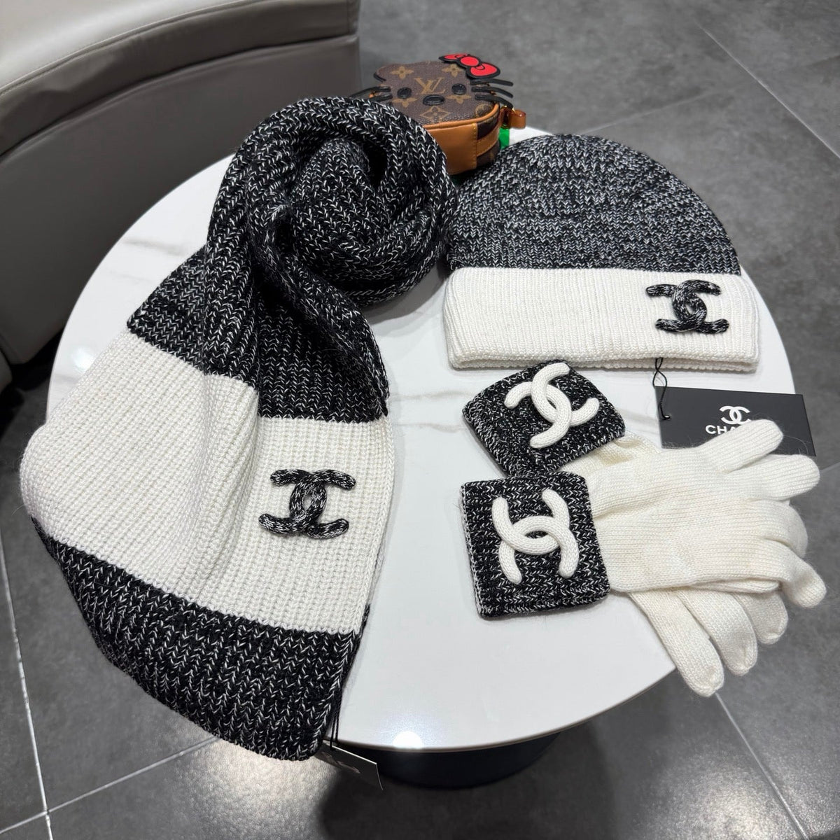 CC 26s Winter Knit Set Black Grey Wool 499256