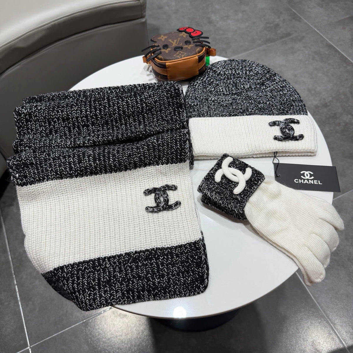 CC 26s Winter Knit Set Black Grey Wool 499256