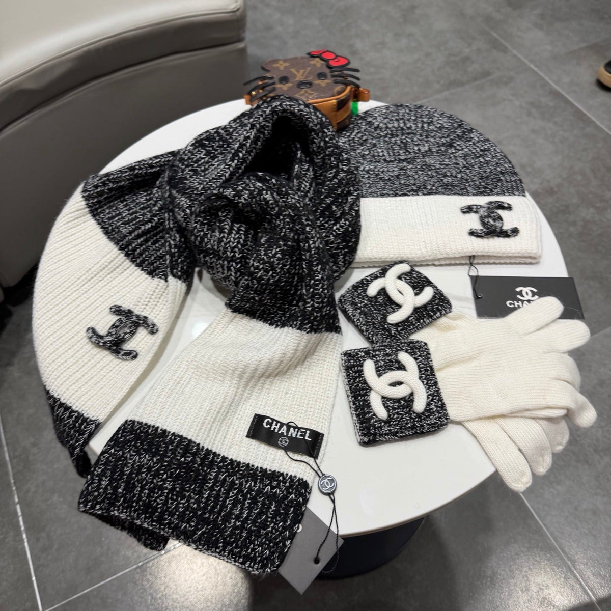 CC 26s Winter Knit Set Black Grey Wool 499256