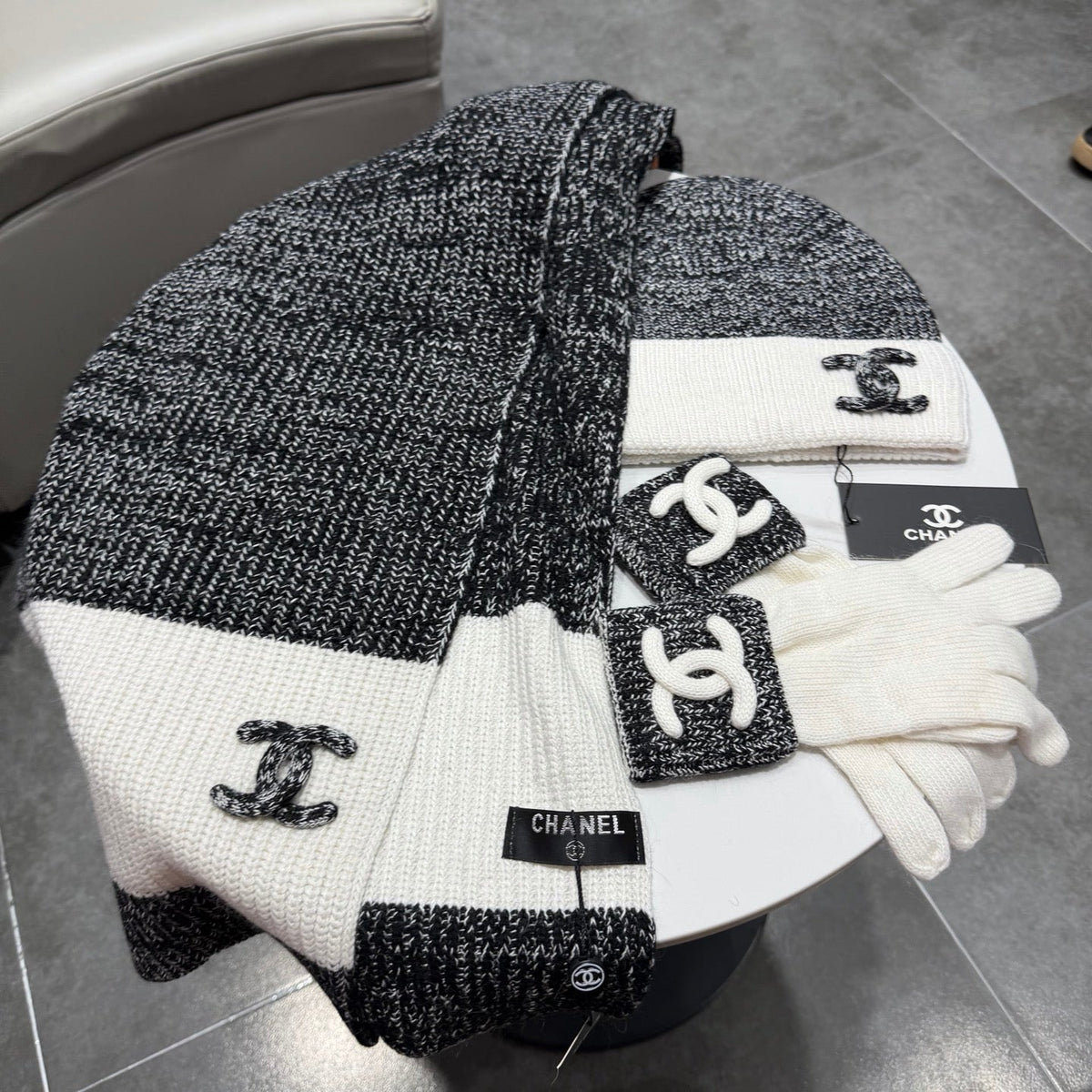 CC 26s Winter Knit Set Black Grey Wool 499256