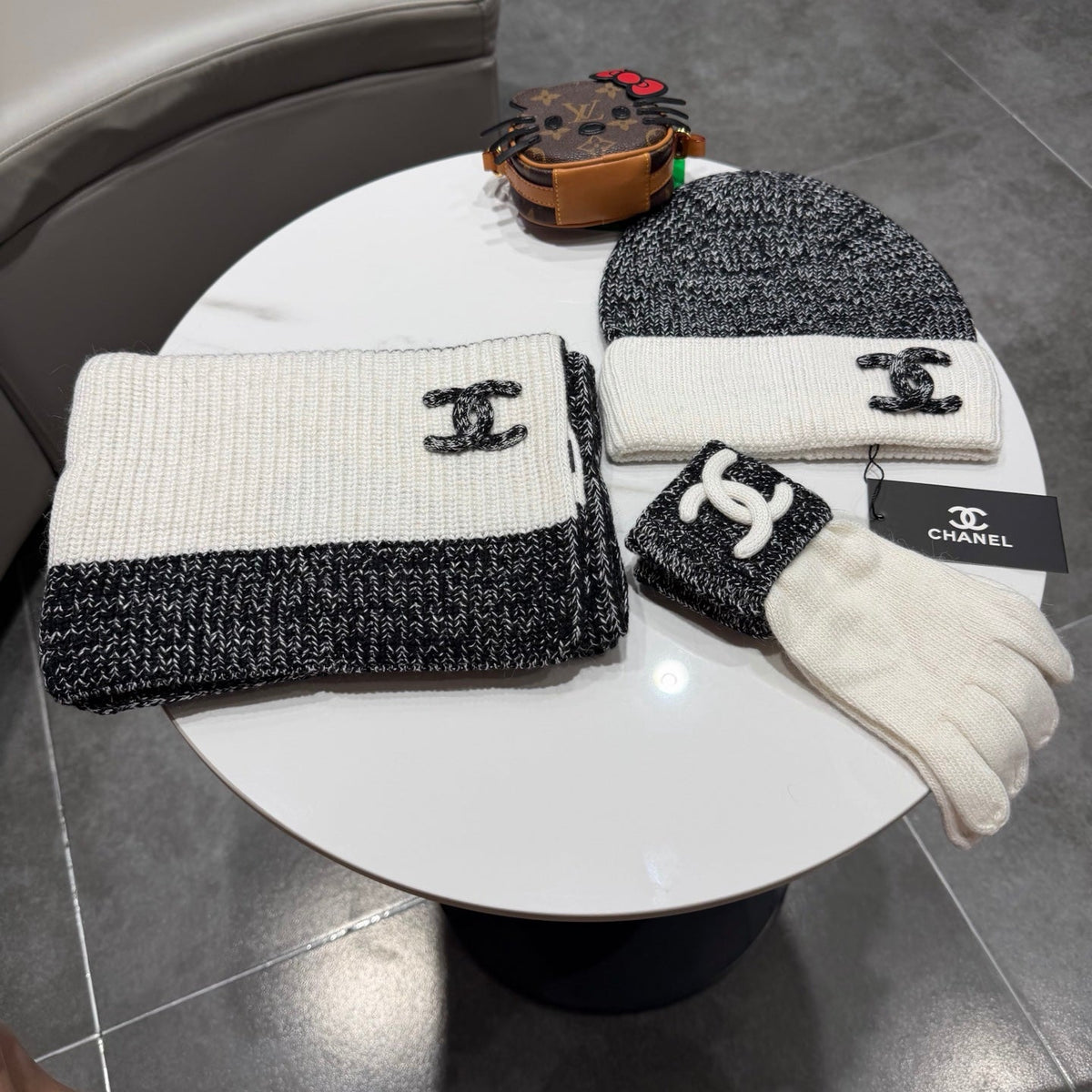 CC 26s Winter Knit Set Black Grey Wool 499256