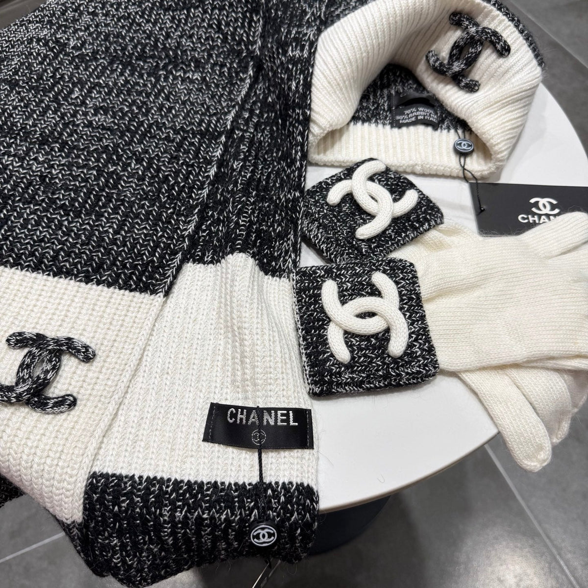 CC 26s Winter Knit Set Black Grey Wool 499256