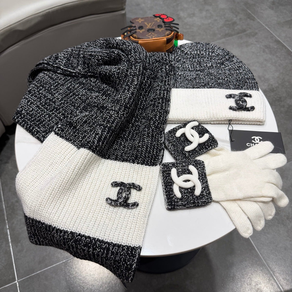 CC 26s Winter Knit Set Black Grey Wool 499256