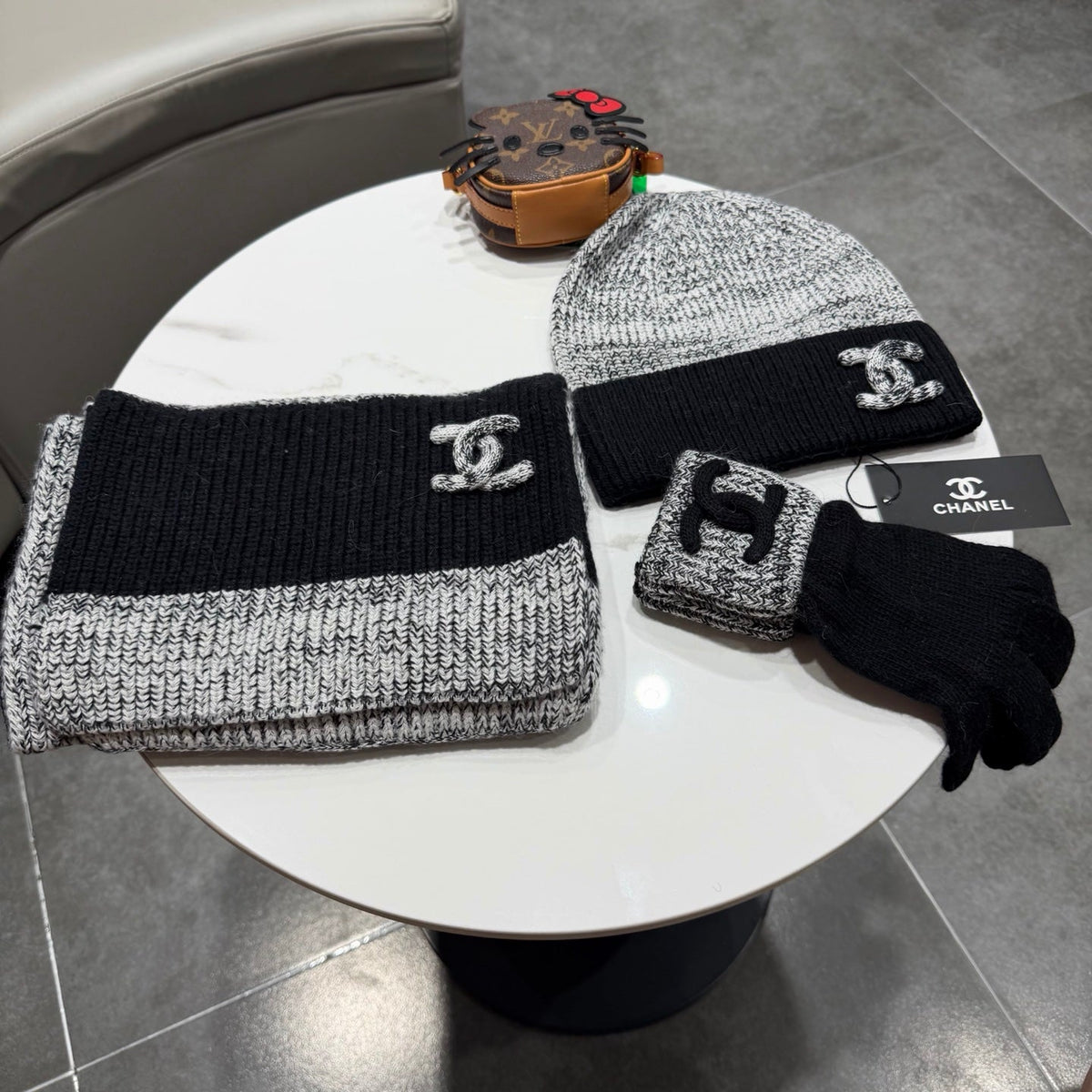 CC 26s Winter Knit Set Black Grey Wool 499257