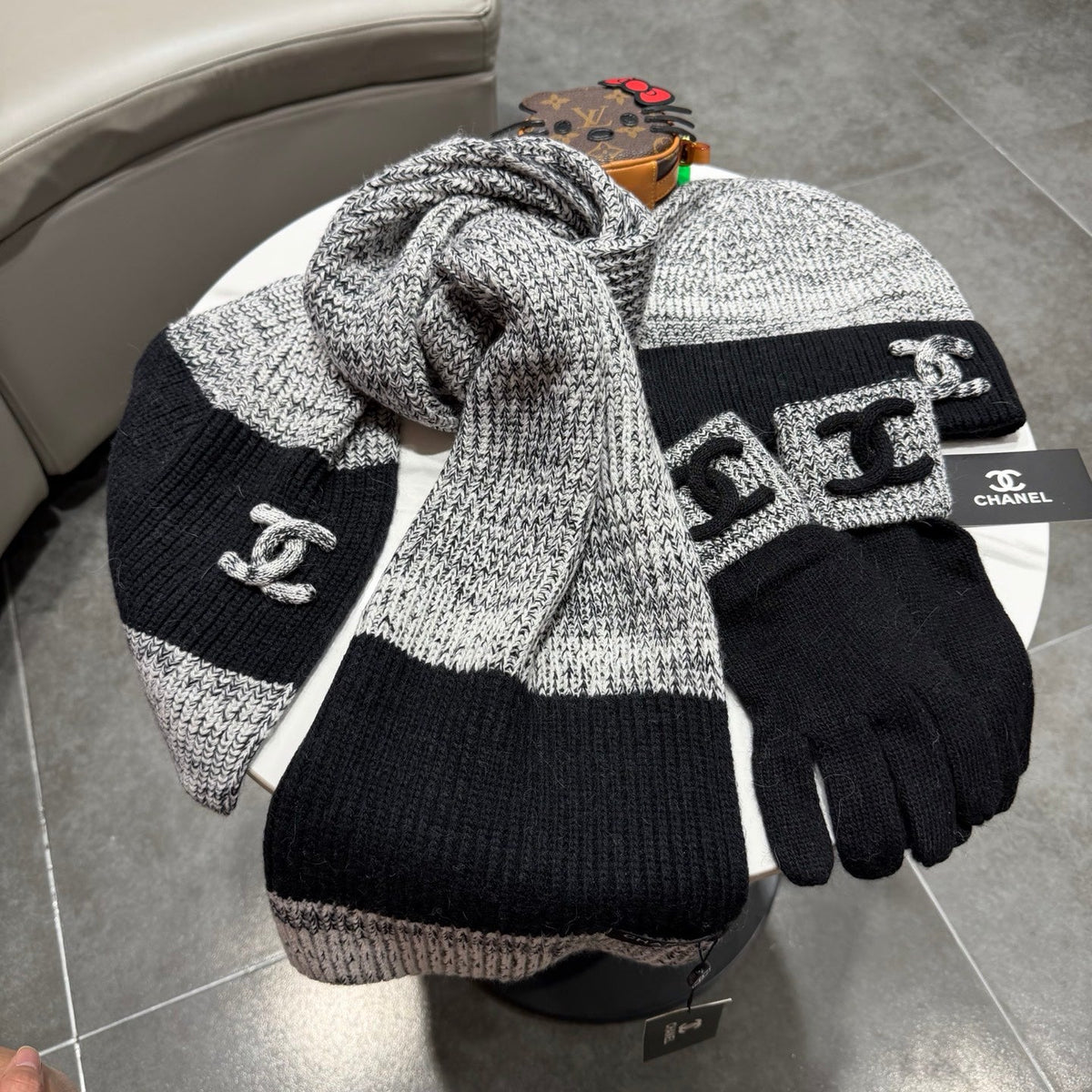 CC 26s Winter Knit Set Black Grey Wool 499257