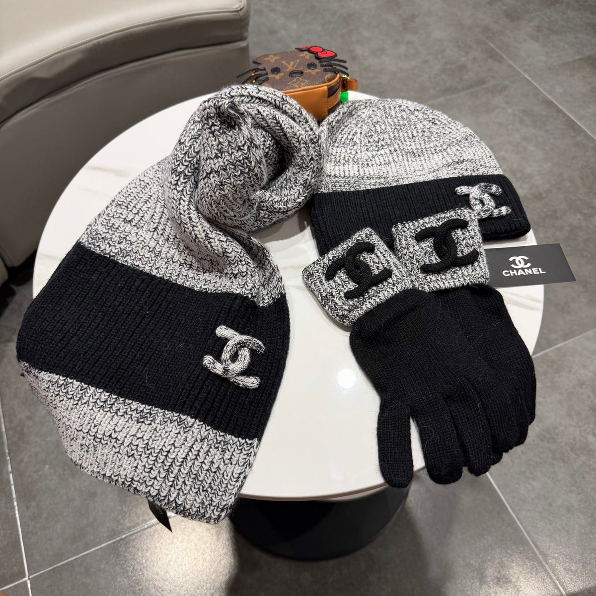 CC 26s Winter Knit Set Black Grey Wool 499257