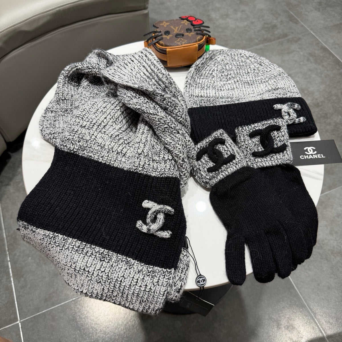 CC 26s Winter Knit Set Black Grey Wool 499257