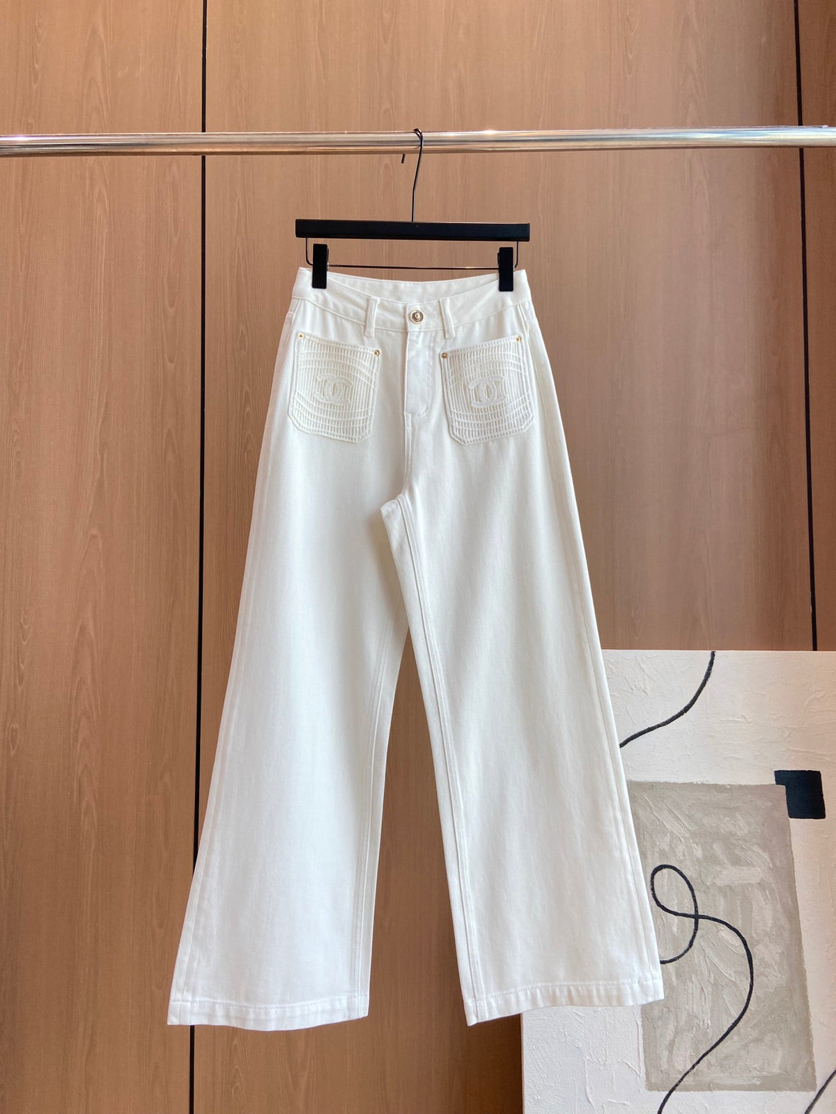 Chanel 2026 Jeans White Denim Cotton 435477