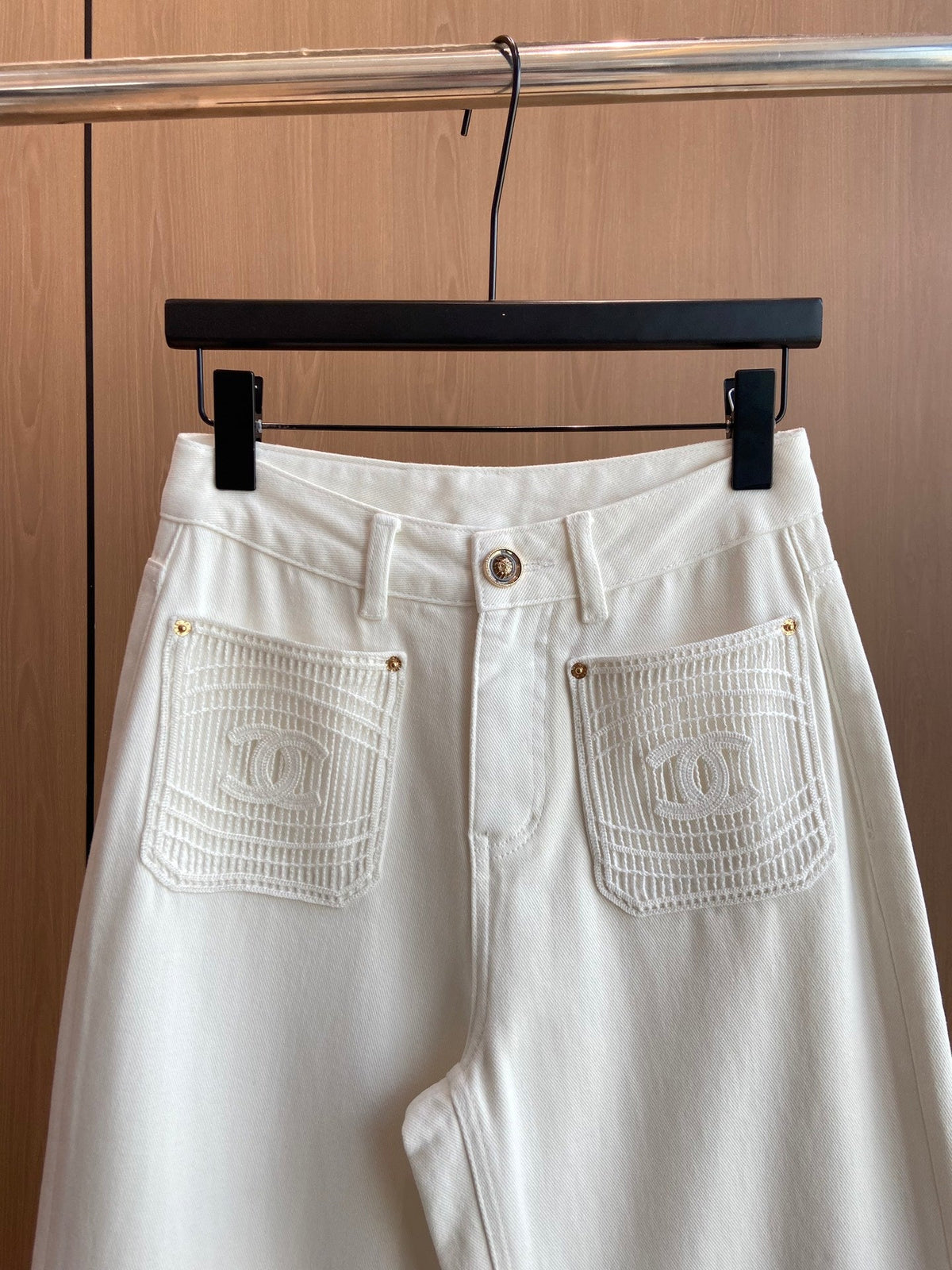 Chanel 2026 Jeans White Denim Cotton 435477
