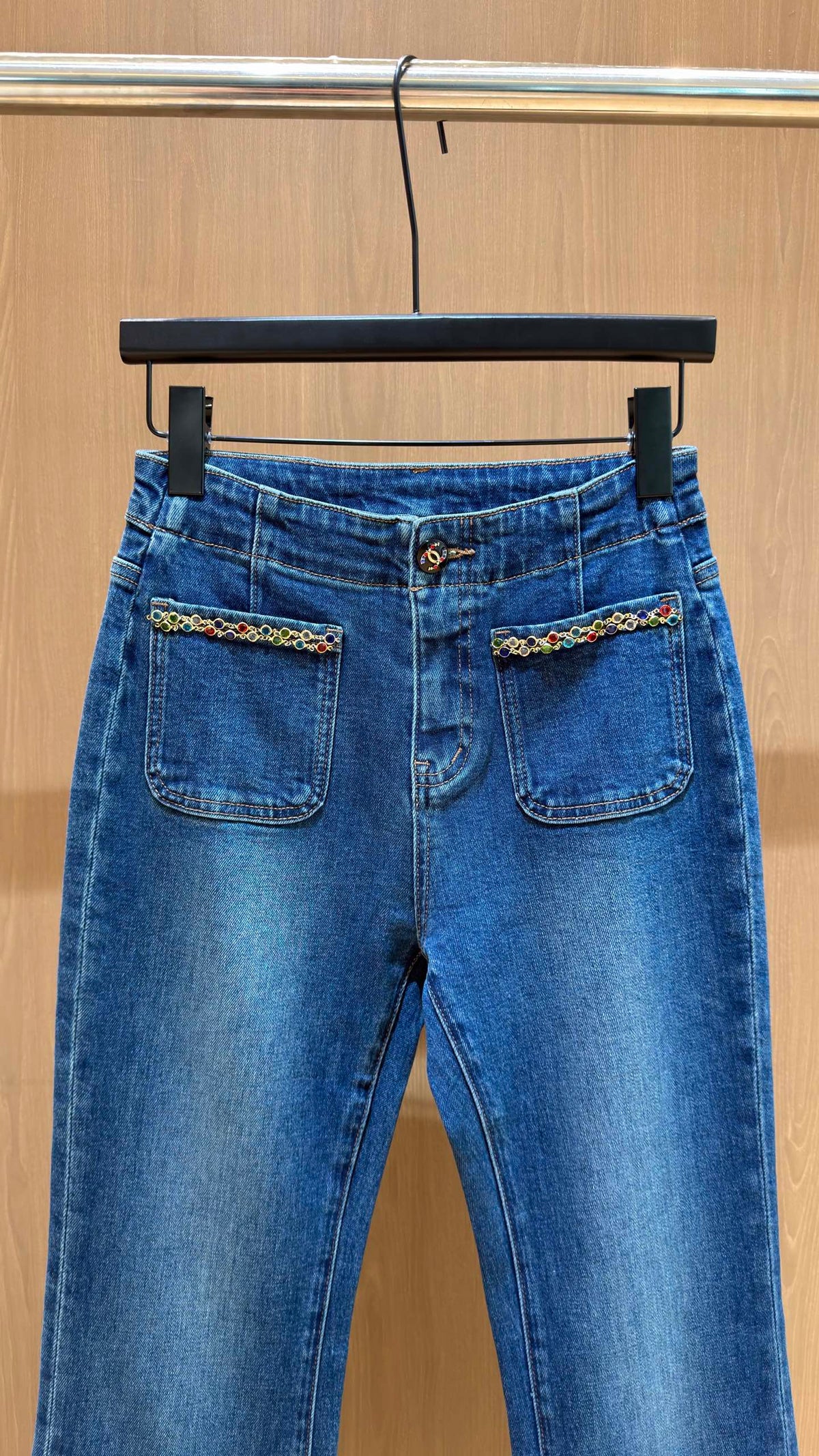 Chanel 2026 Jeans Blue Flared Denim Cotton 435469