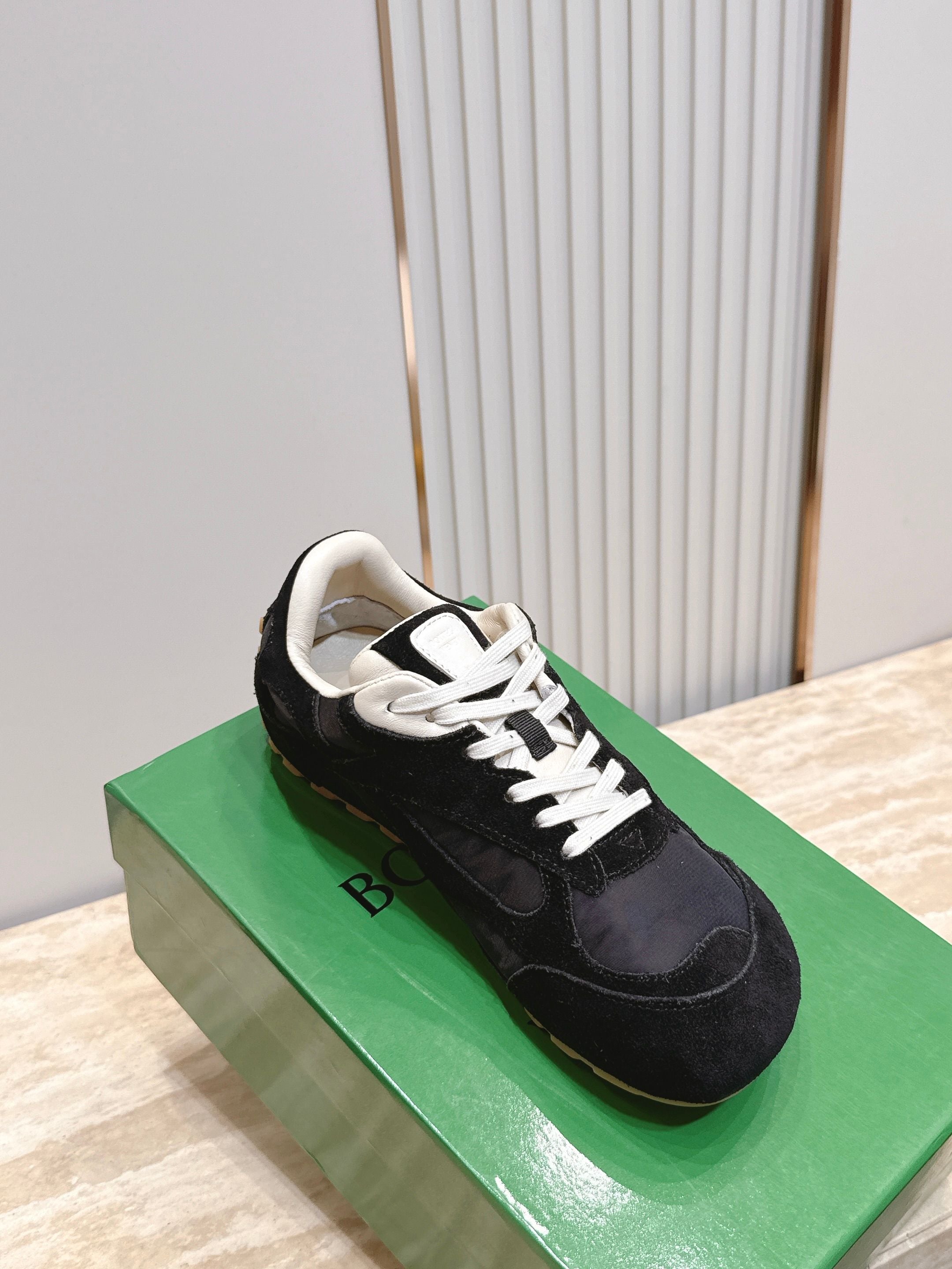 BV Orbit Flash Retro Sneaker Black Suede 934420