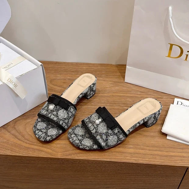 Dior 2026 Bow Sandal Canvas Leather 907874