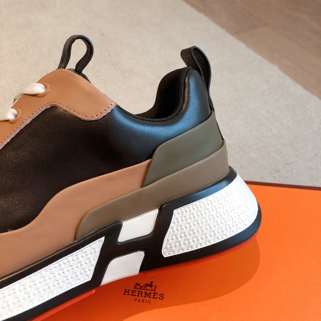 HM Hugo Sneakers Brown Black Calfskin 933465