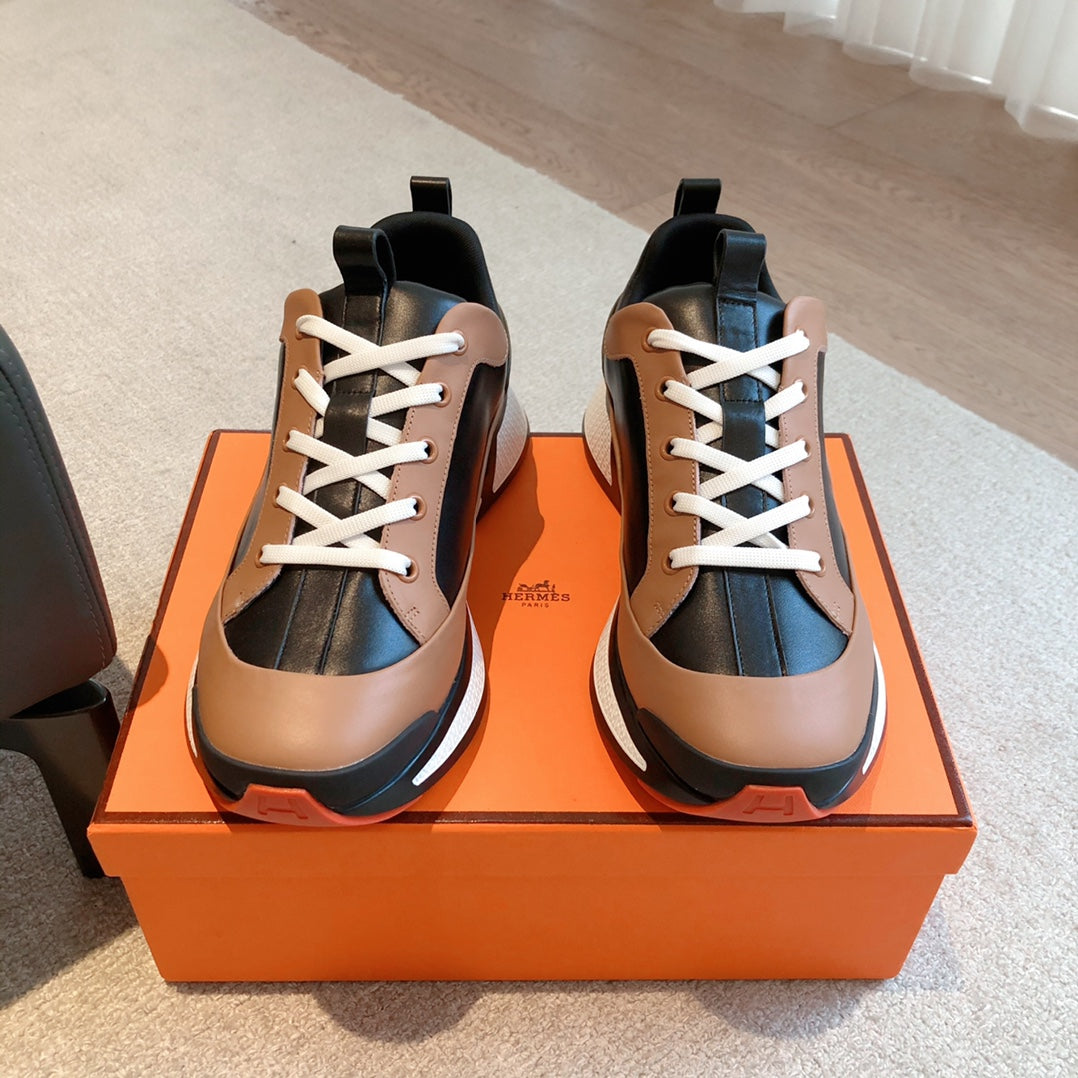 HM Hugo Sneakers Brown Black Calfskin 933465