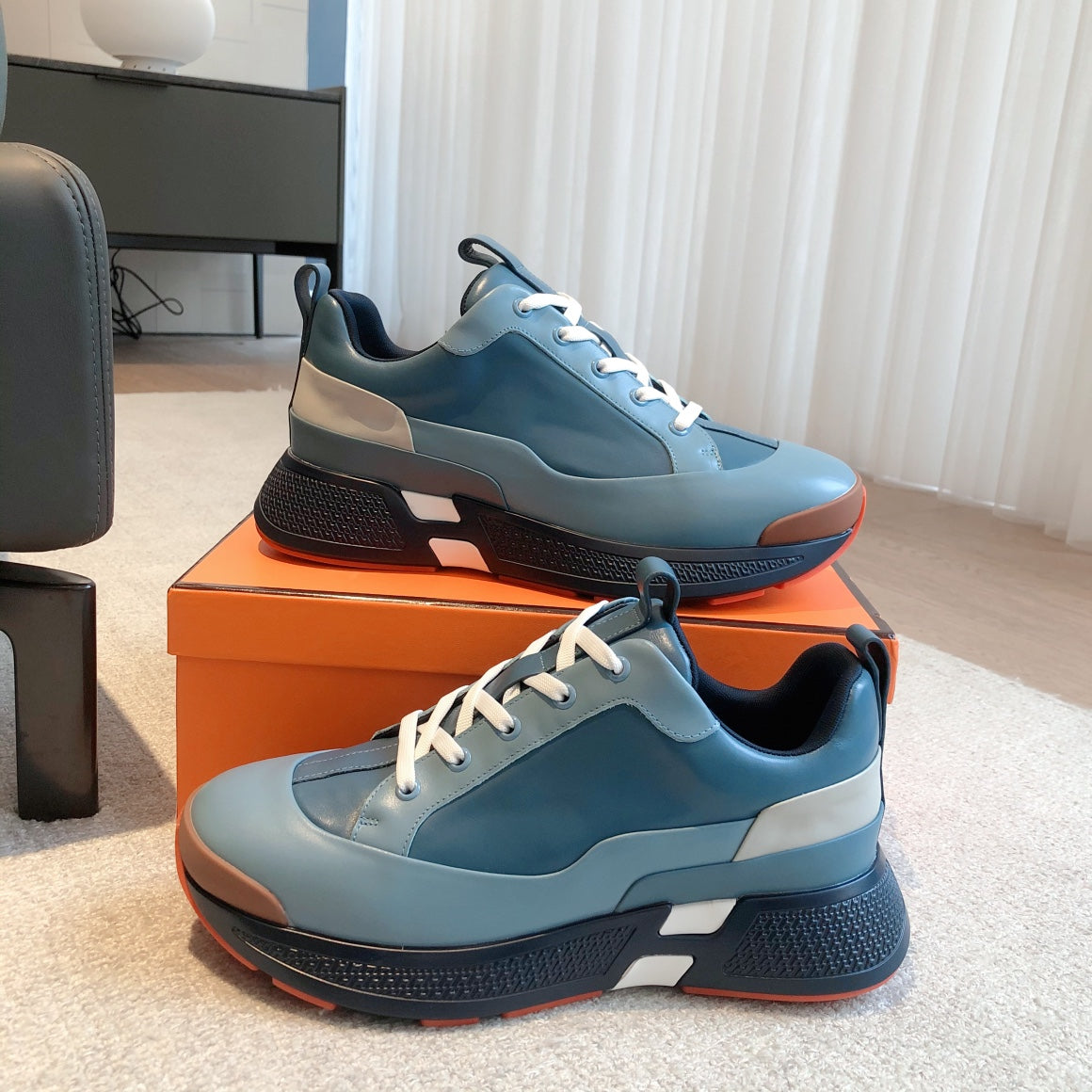 HM Hugo Sneakers Dark Blue Calfskin 933468