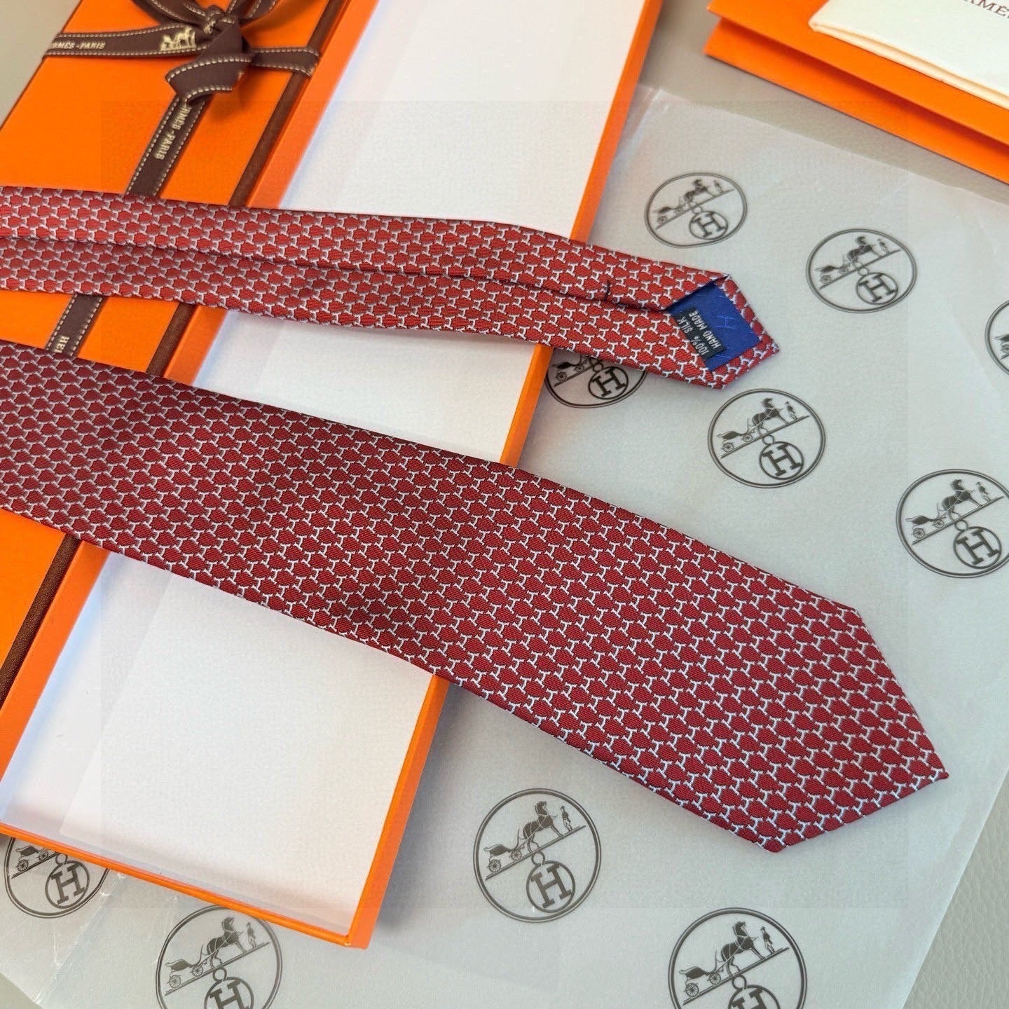 HM  Hilario Tie Burgundy Twill Silk 210001