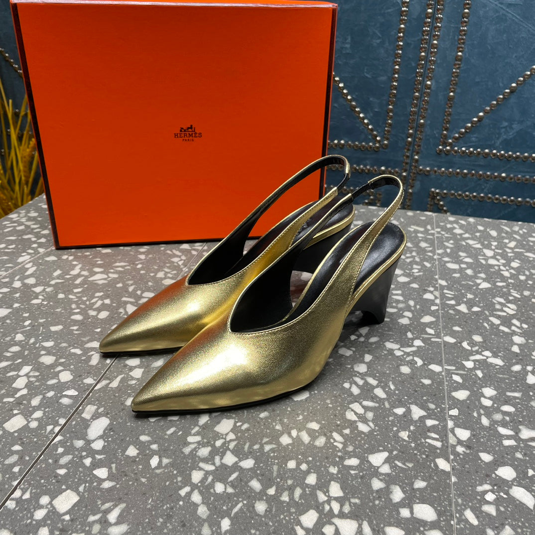 HM Intime 70 Pump Gold Lambskin  962933