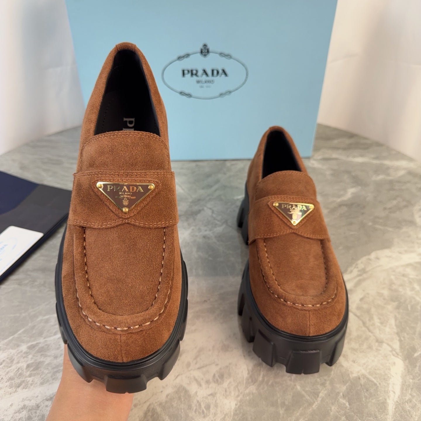 Pra 26s Loafer Tan Brown Suede Leather 635163