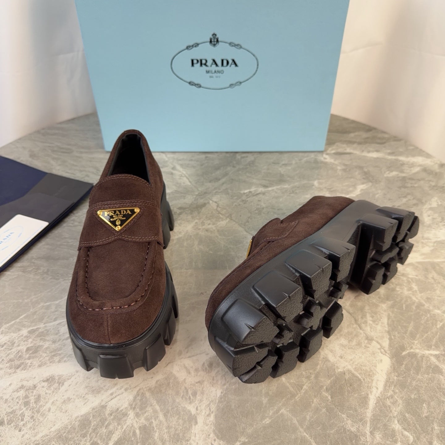 Pra 26s Loafer Brown Suede Leather 635164