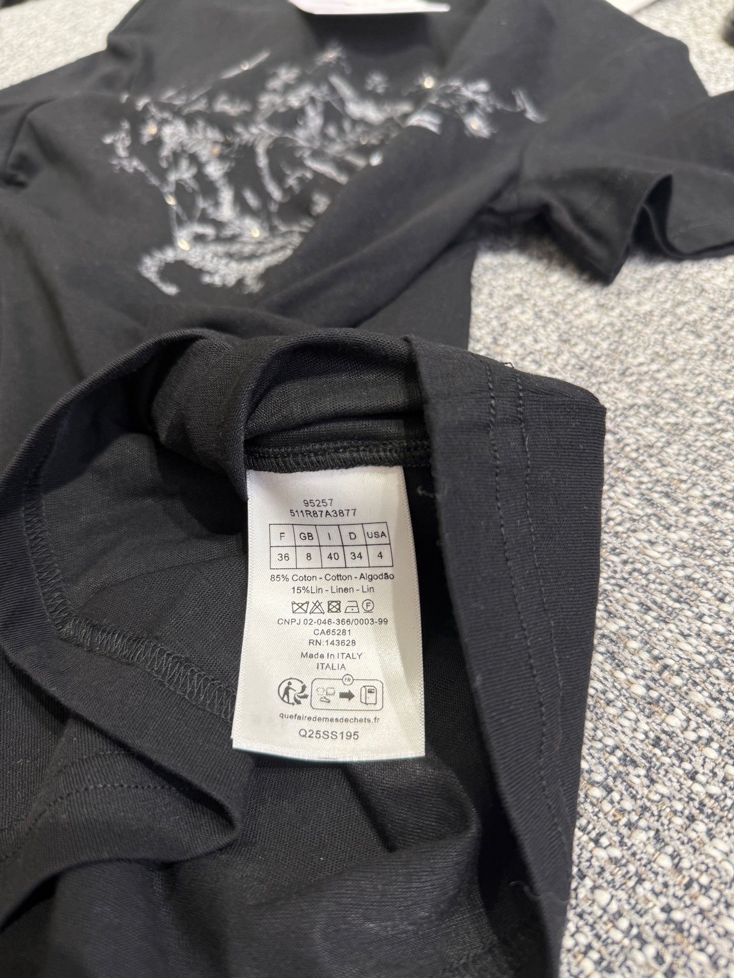 Dior 25C T-shirt Black 228232