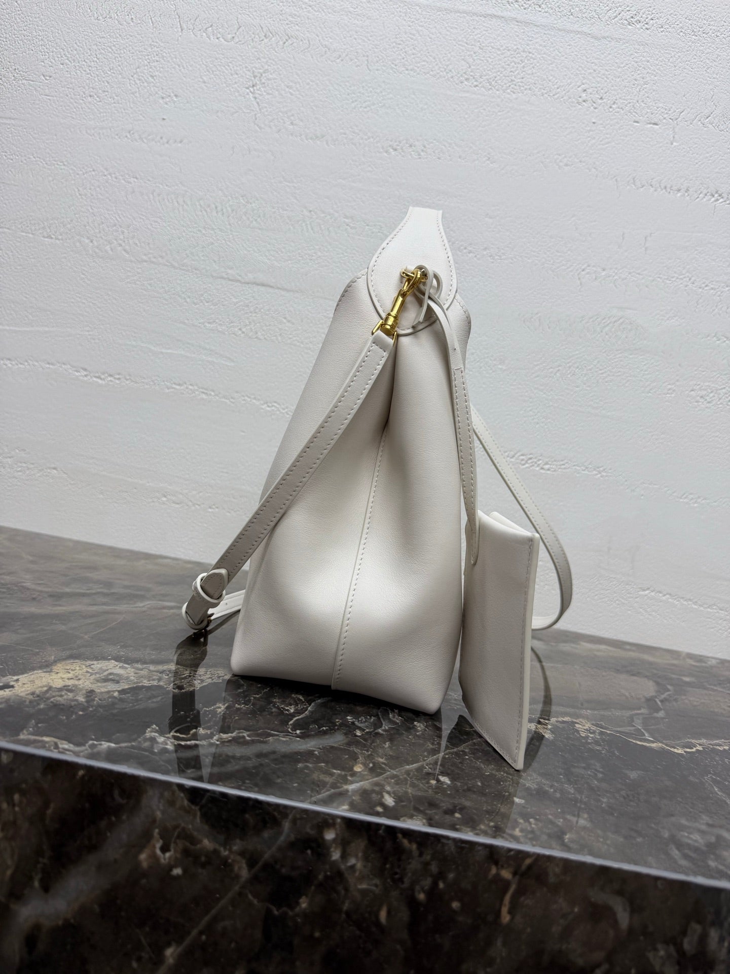 Celine Small Hobo White Supple Smooth Calfskin