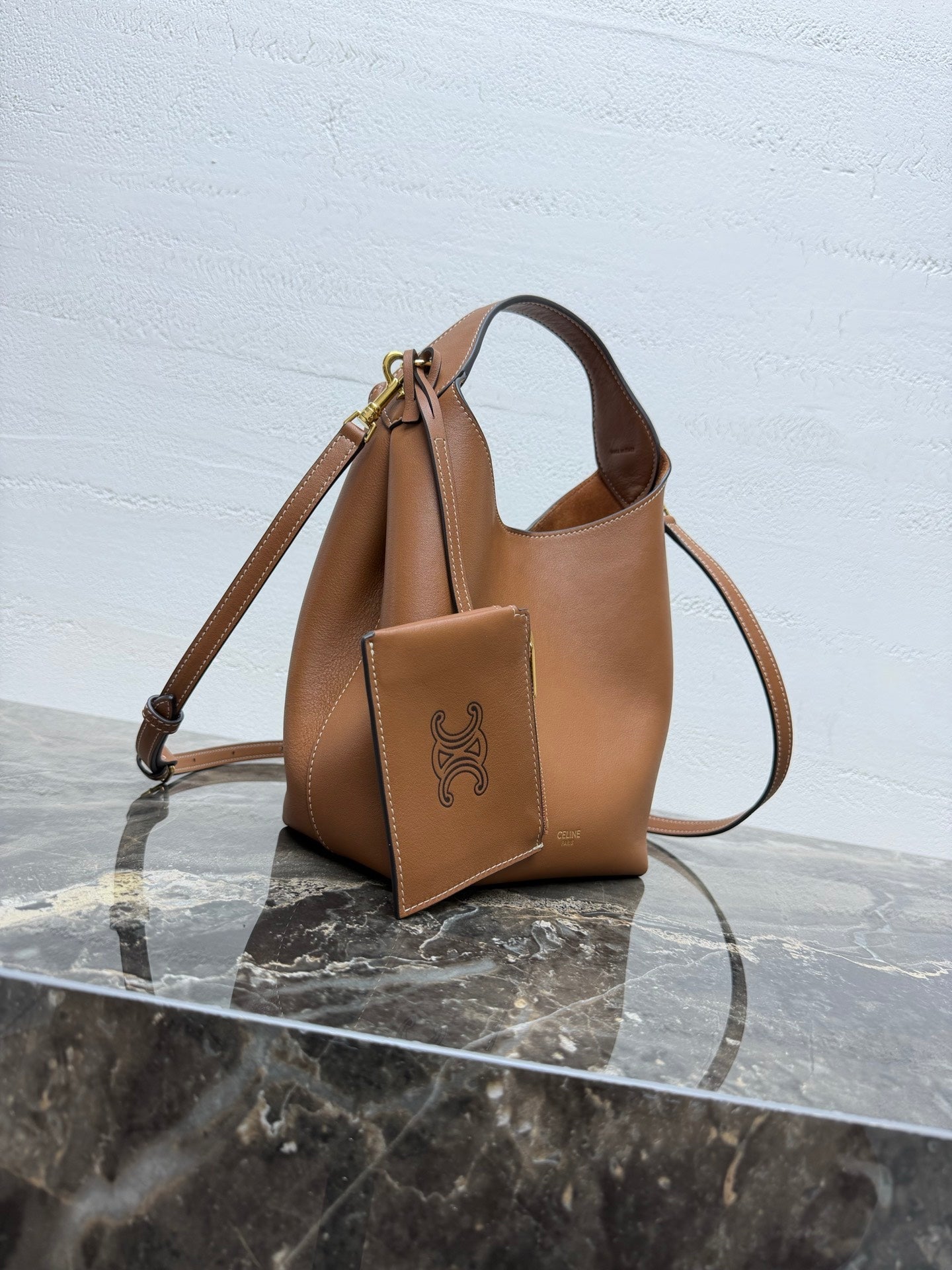 Celine Small Hobo Brown Supple Smooth Calfskin