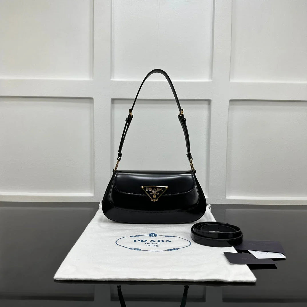 Prada 2026 Shoulder Bag 24cm Patent Leather