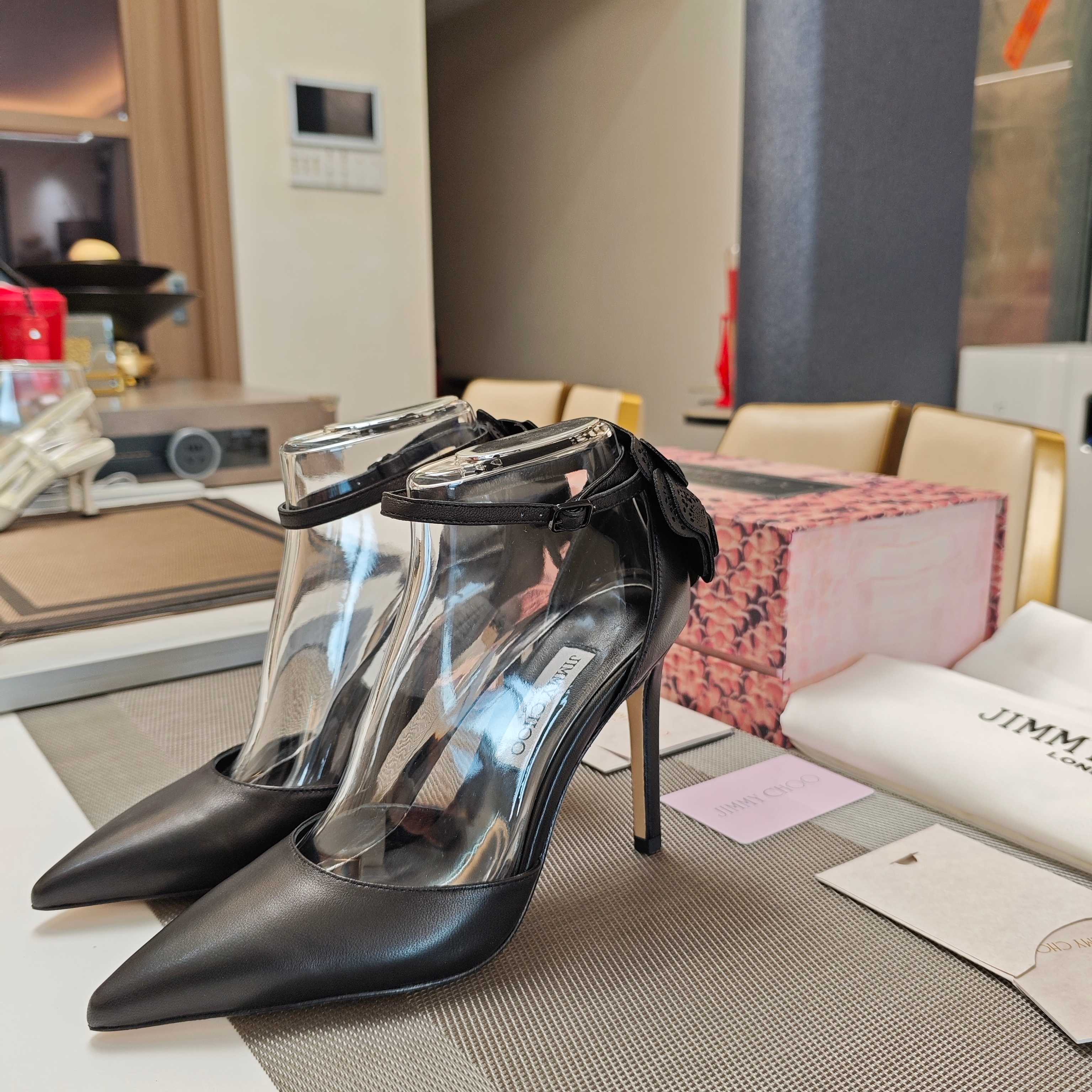 Jimmy Choo Marja Pumps 10cm Black Leather 900896