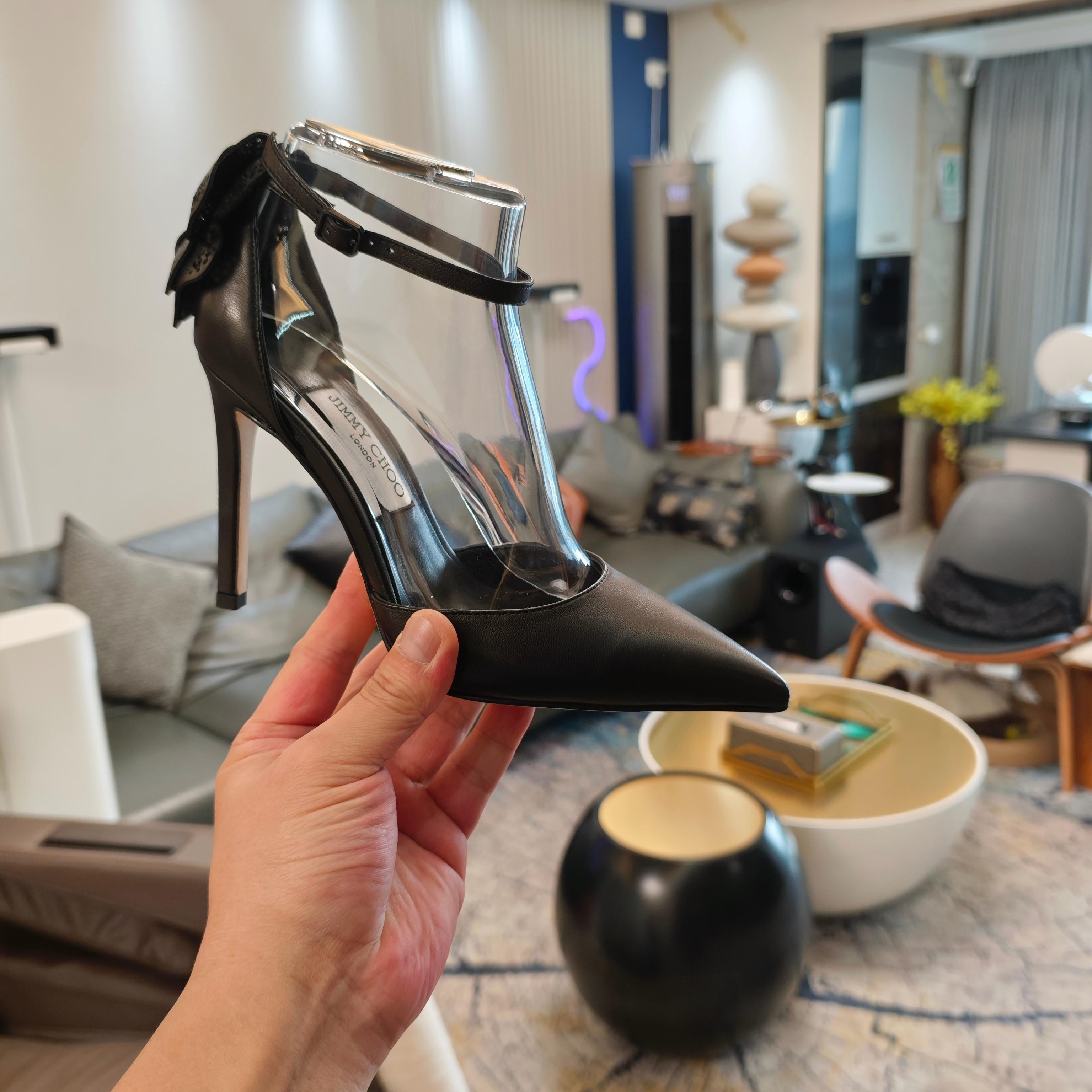 Jimmy Choo Marja Pumps 10cm Black Leather 900896
