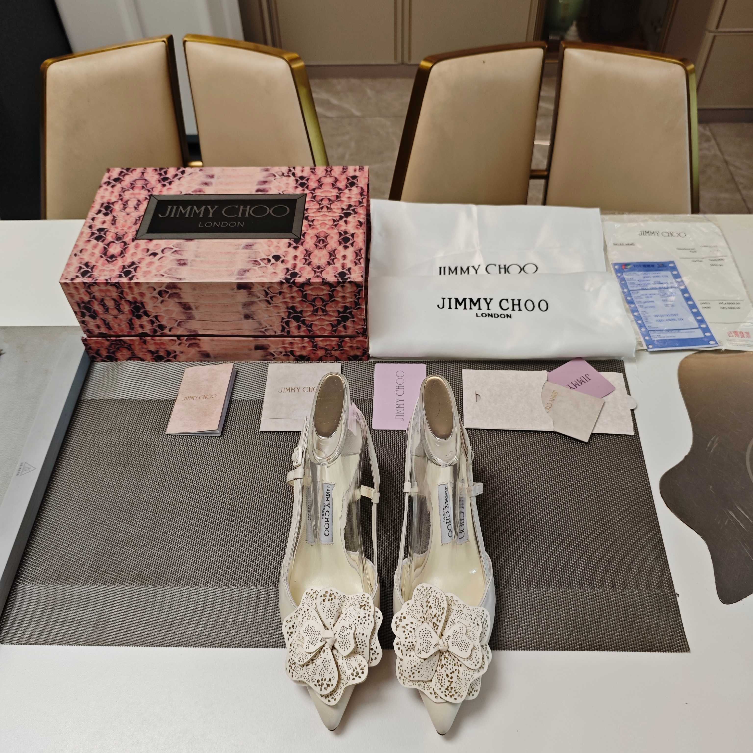 Jimmy Choo Mimmi Pumps 5cm Cream Leather 900901