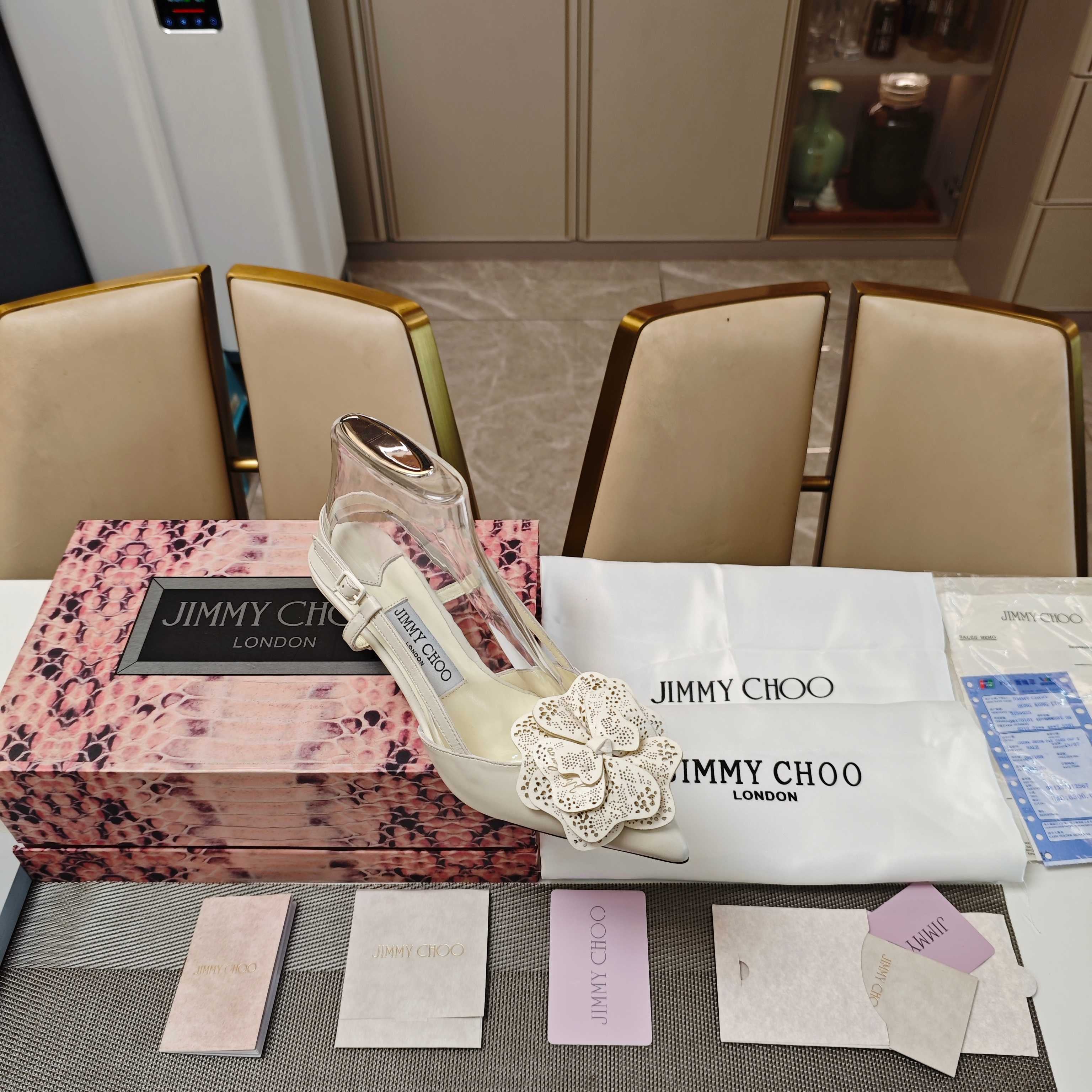 Jimmy Choo Mimmi Pumps 5cm Cream Leather 900901