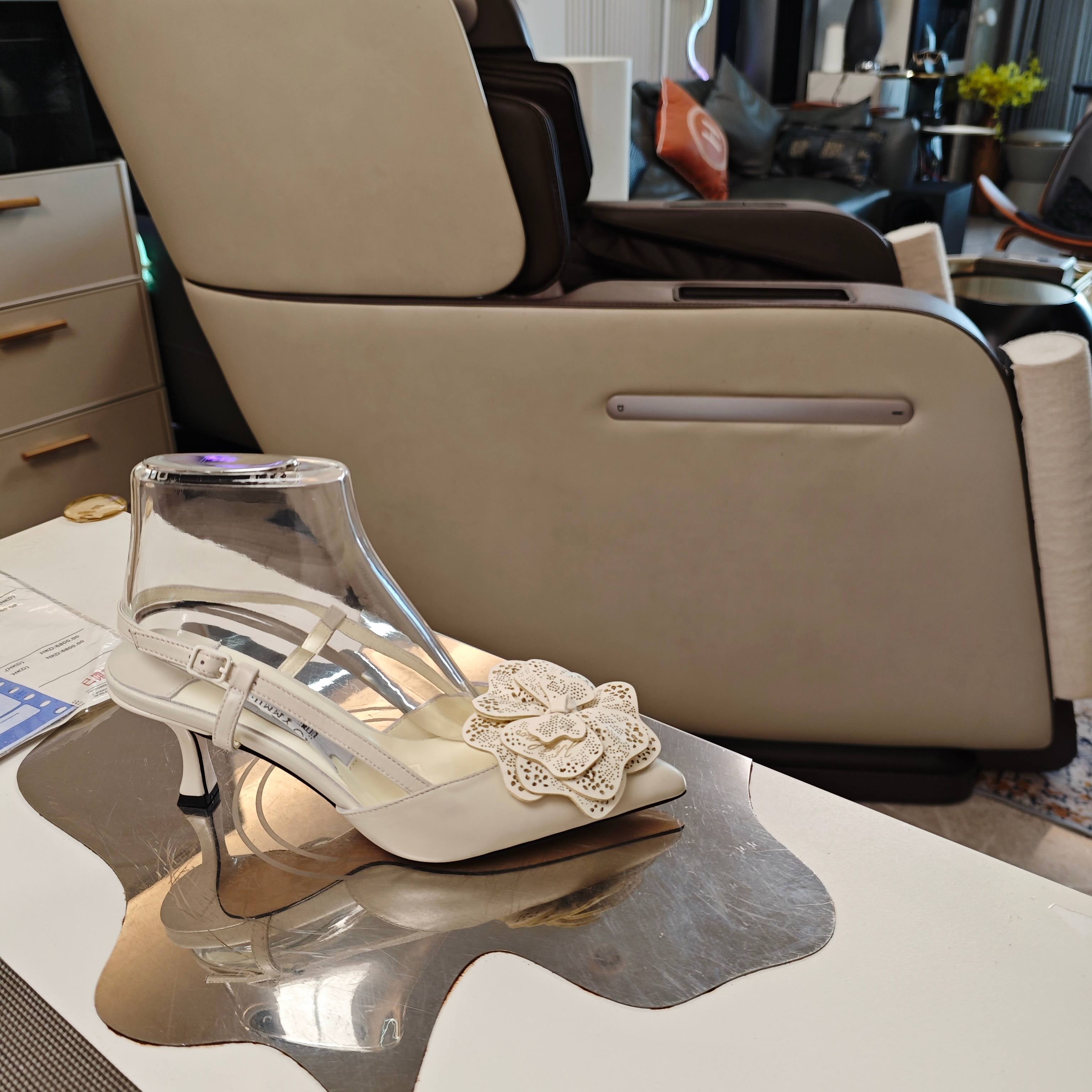 Jimmy Choo Mimmi Pumps 5cm Cream Leather 900901