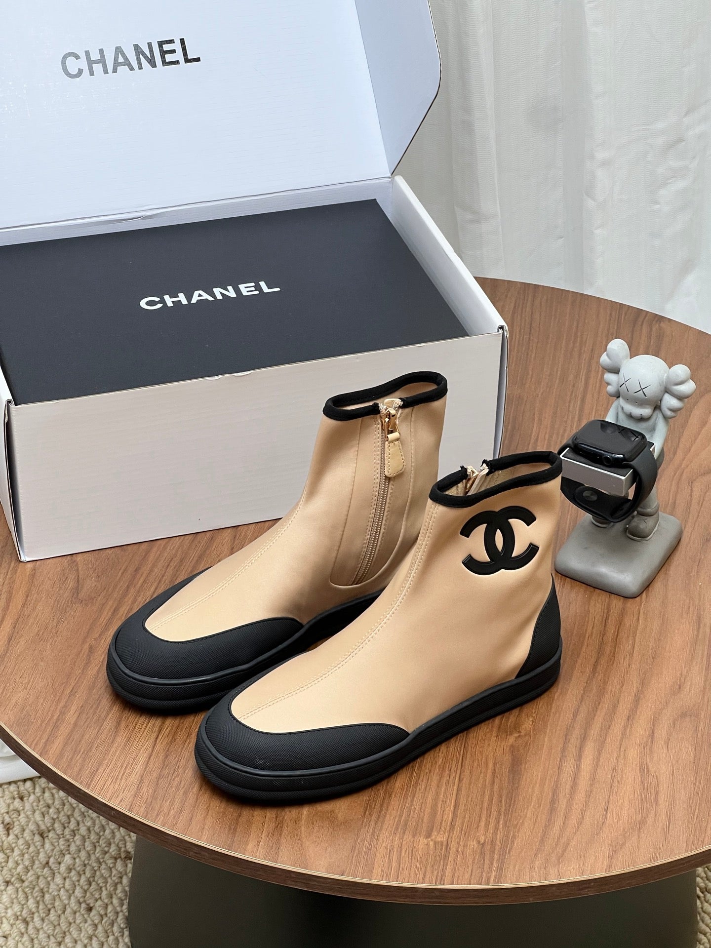 CC Coco Beach 2026 Boots Black Beige Fabric Rubber 846555