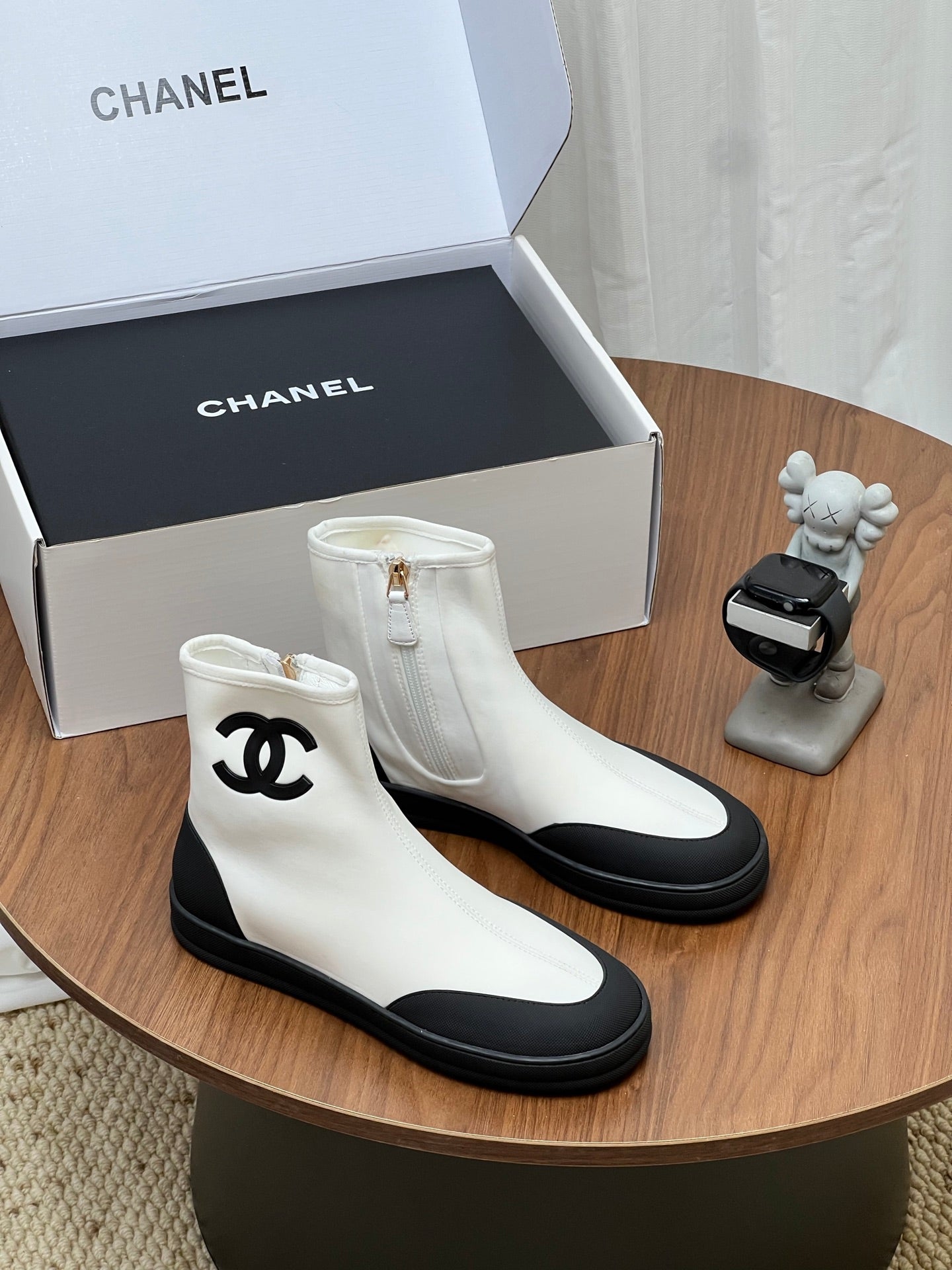 CC Coco Beach 2026 Boots White Black Fabric Rubber 846557