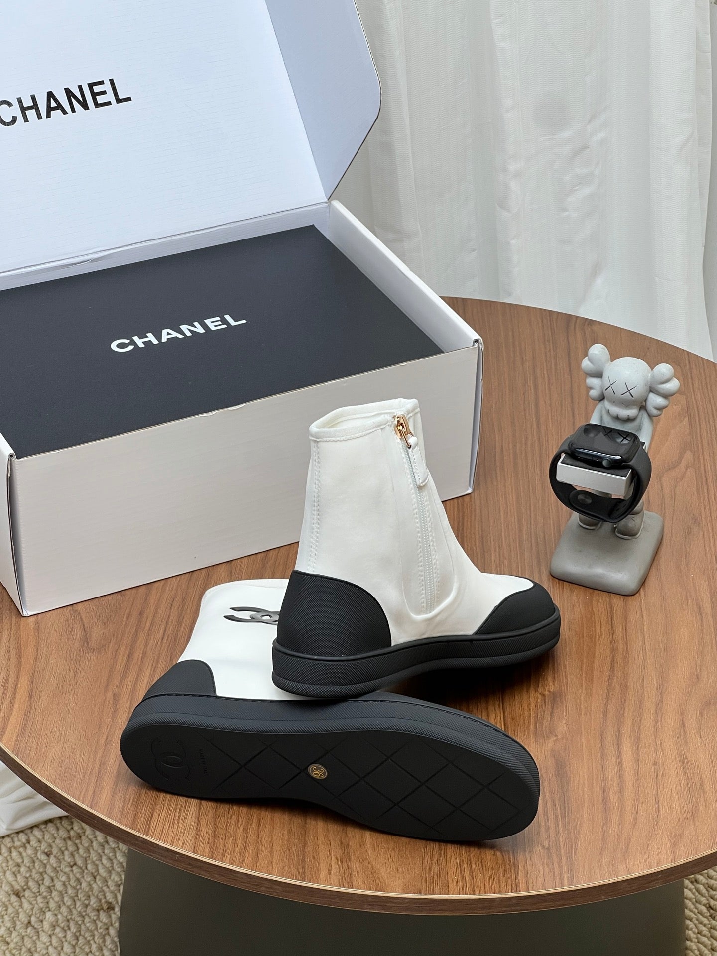 CC Coco Beach 2026 Boots White Black Fabric Rubber 846557