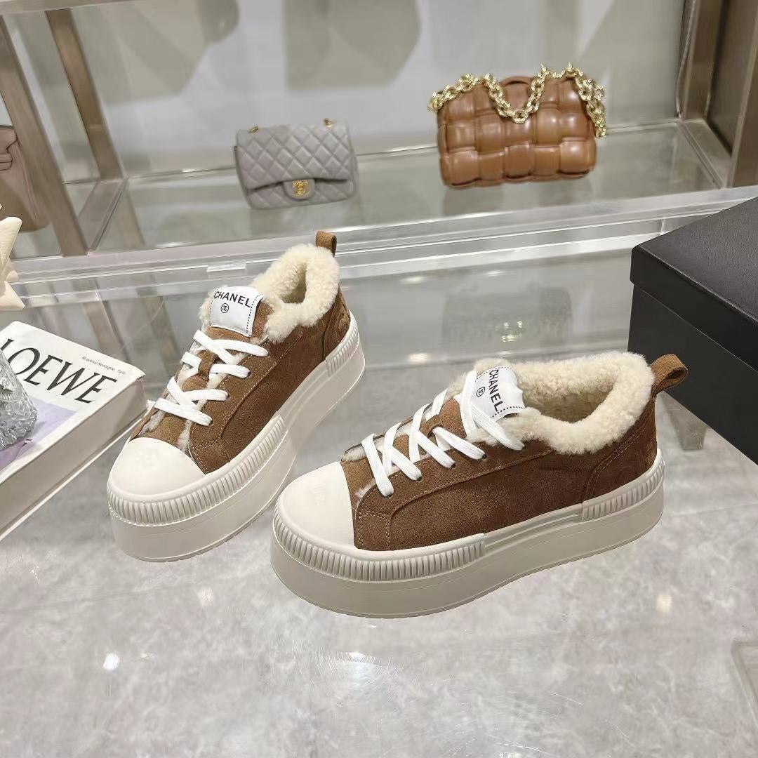 CC Sneaker Brown Suede Wool Lining