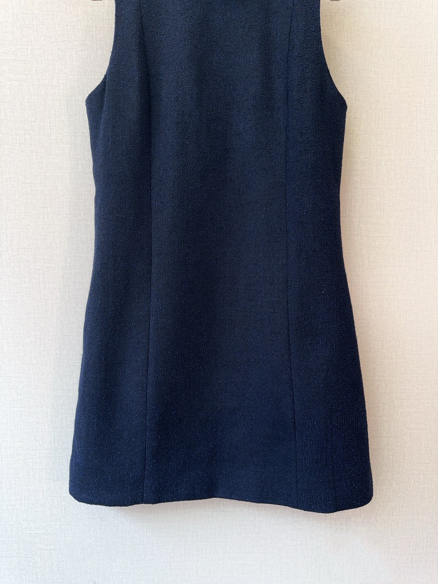 CD 26s Sleeveless Dress Navy Blue Wool Polyester 413216