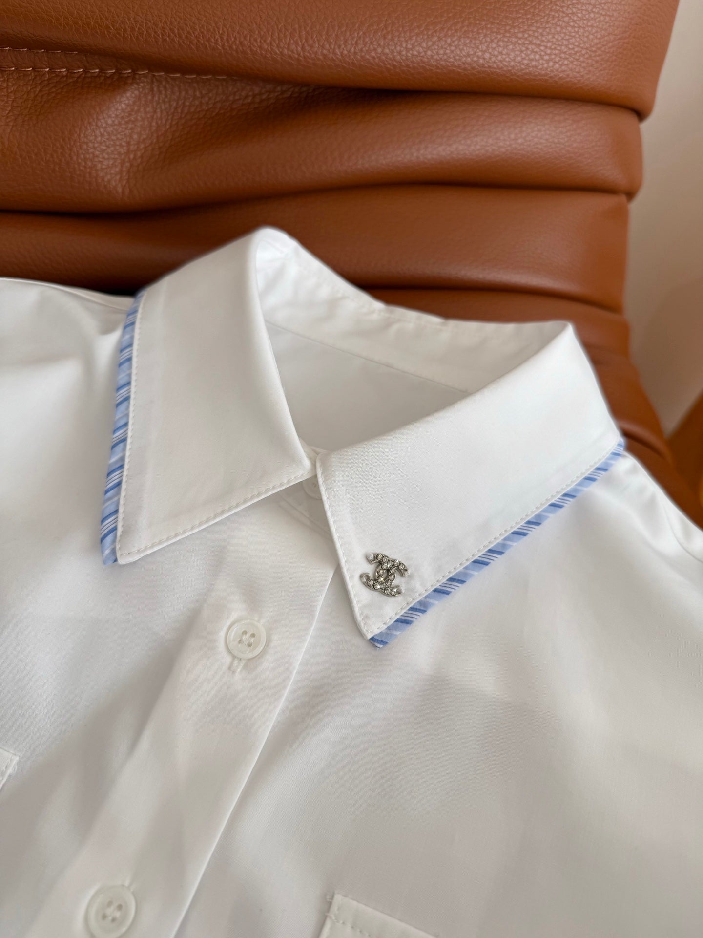 CC Short shirt In White Cotton