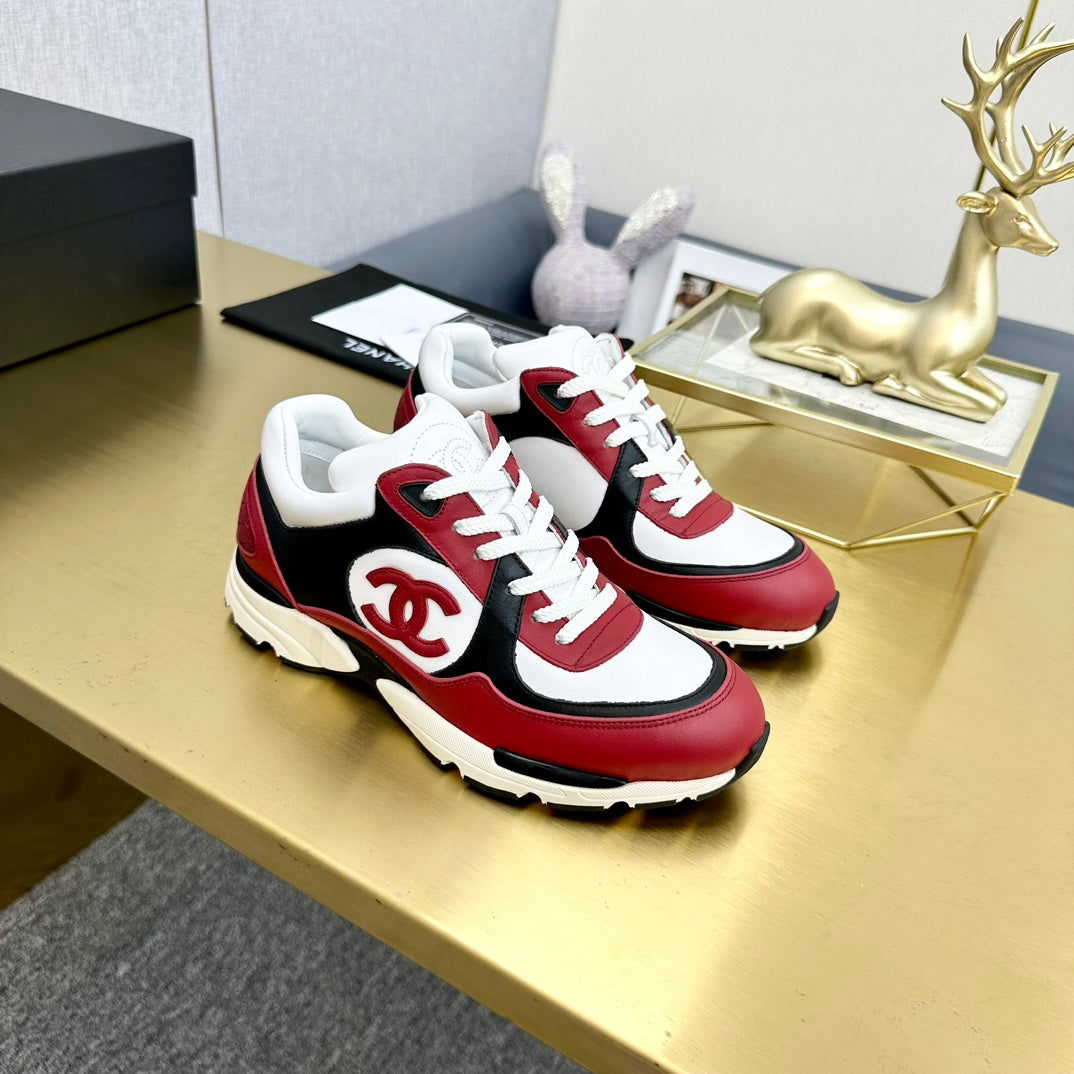 CC 26s Metallic Casual Sneakers Black White Mesh Leather 981007